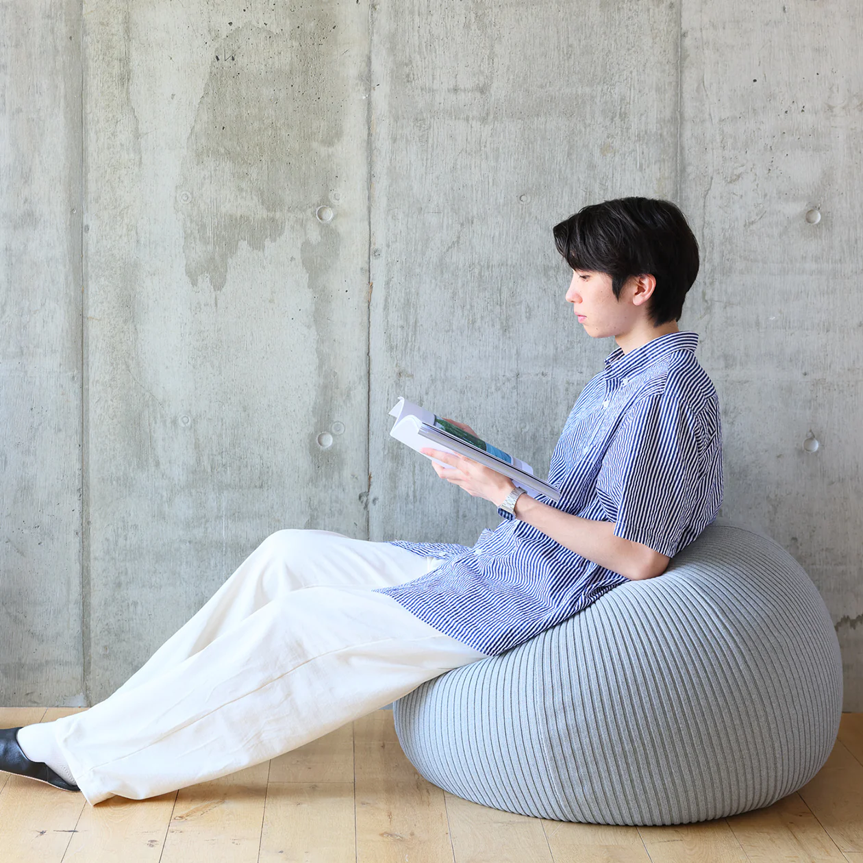 MUJI IDÉE PUUF Cover - Grey (Cushion Sold Separately) - Image 6