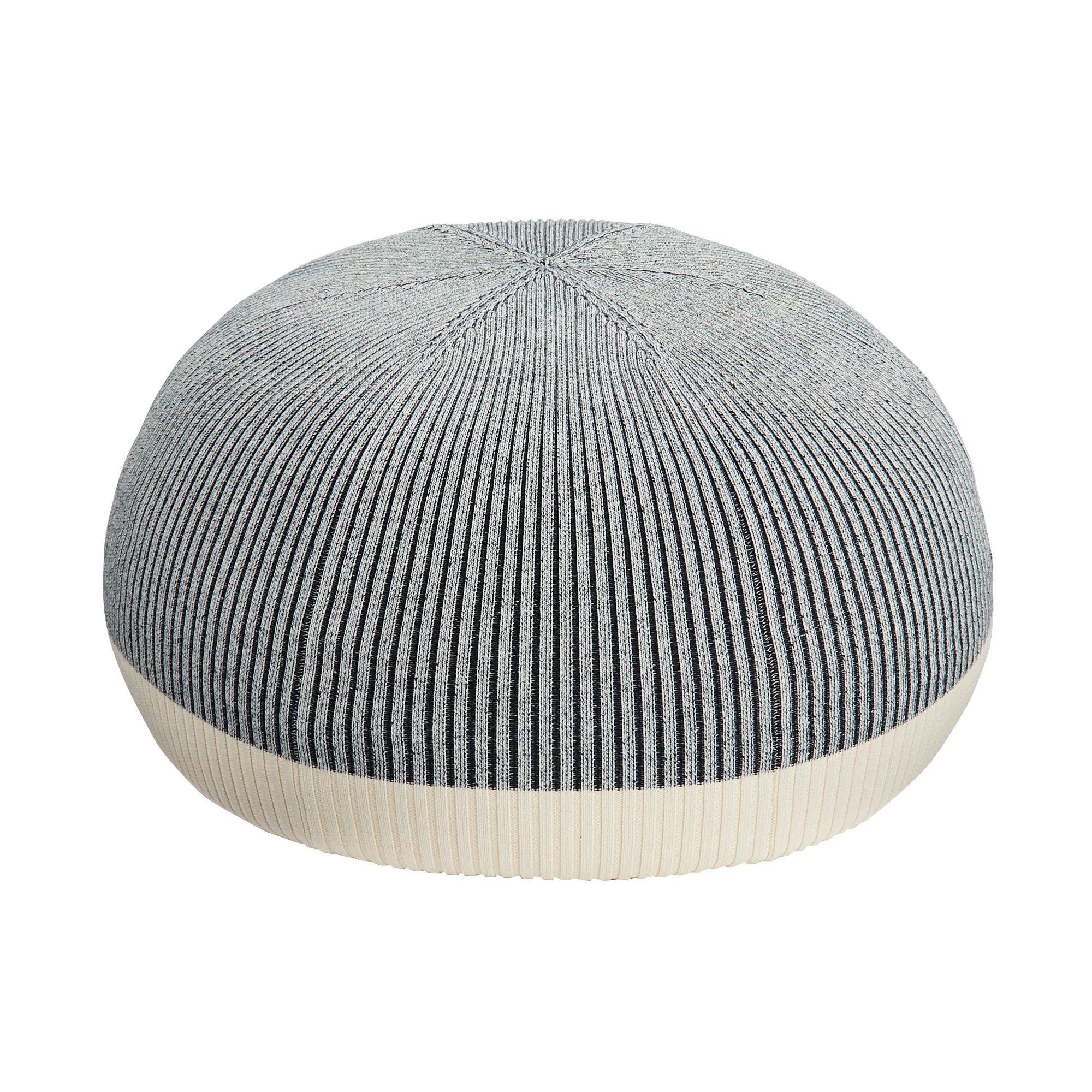 MUJI IDÉE PUUF Cover - White x Black (Cushion Sold Separately)