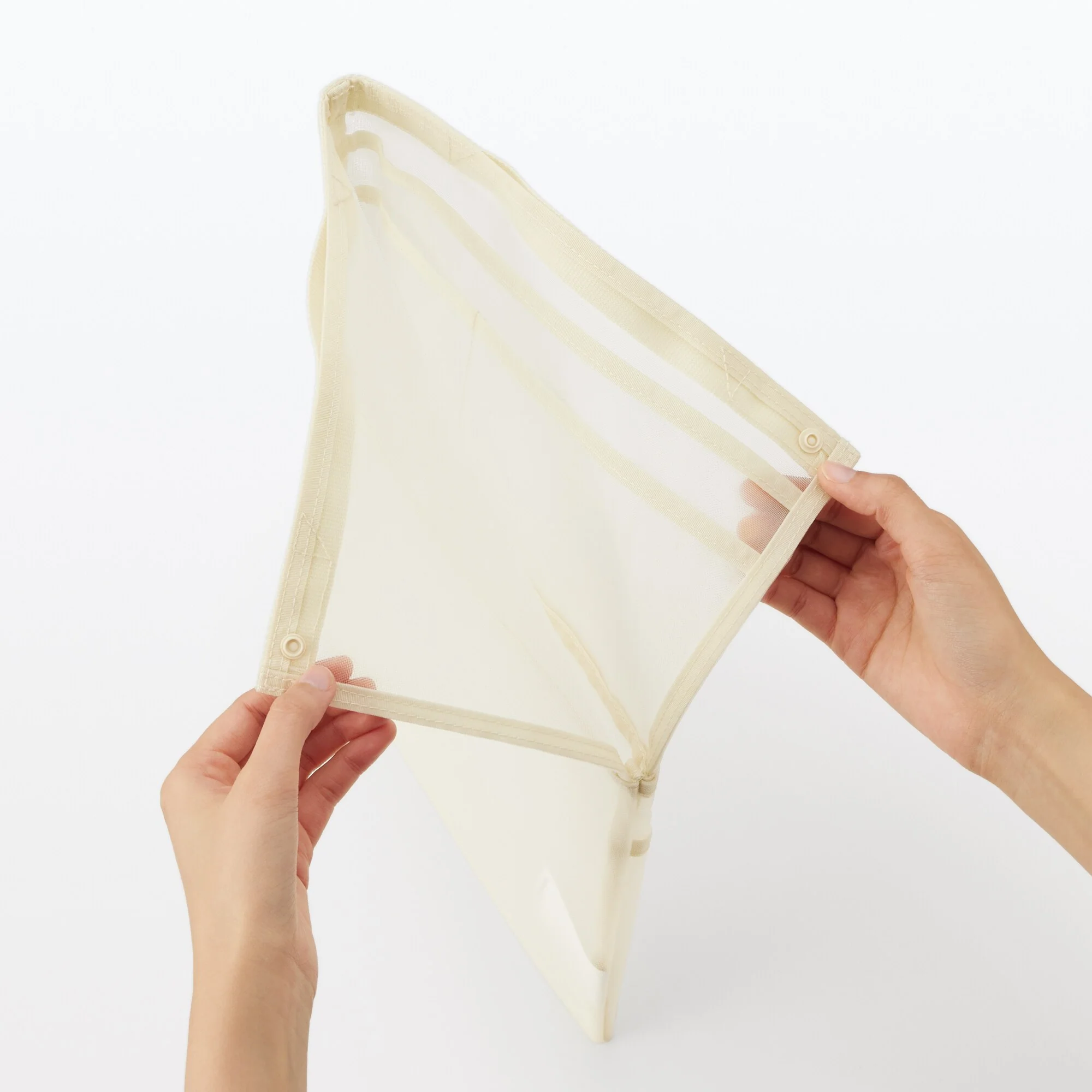 Nylon Mesh Bag Organizer Vertical - A4 Ivory - Image 3