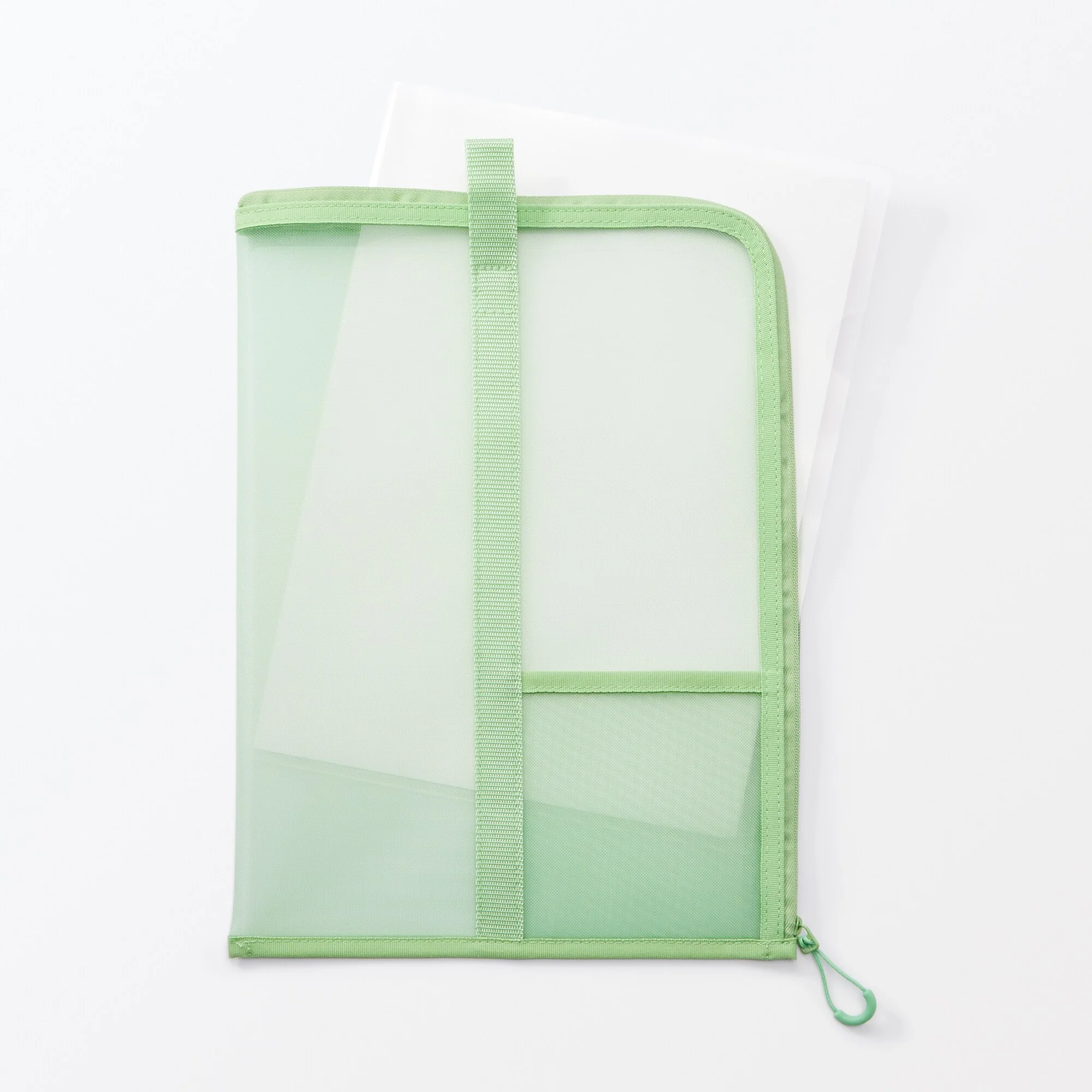 Nylon Mesh Vertical Document Case - Green - Image 6