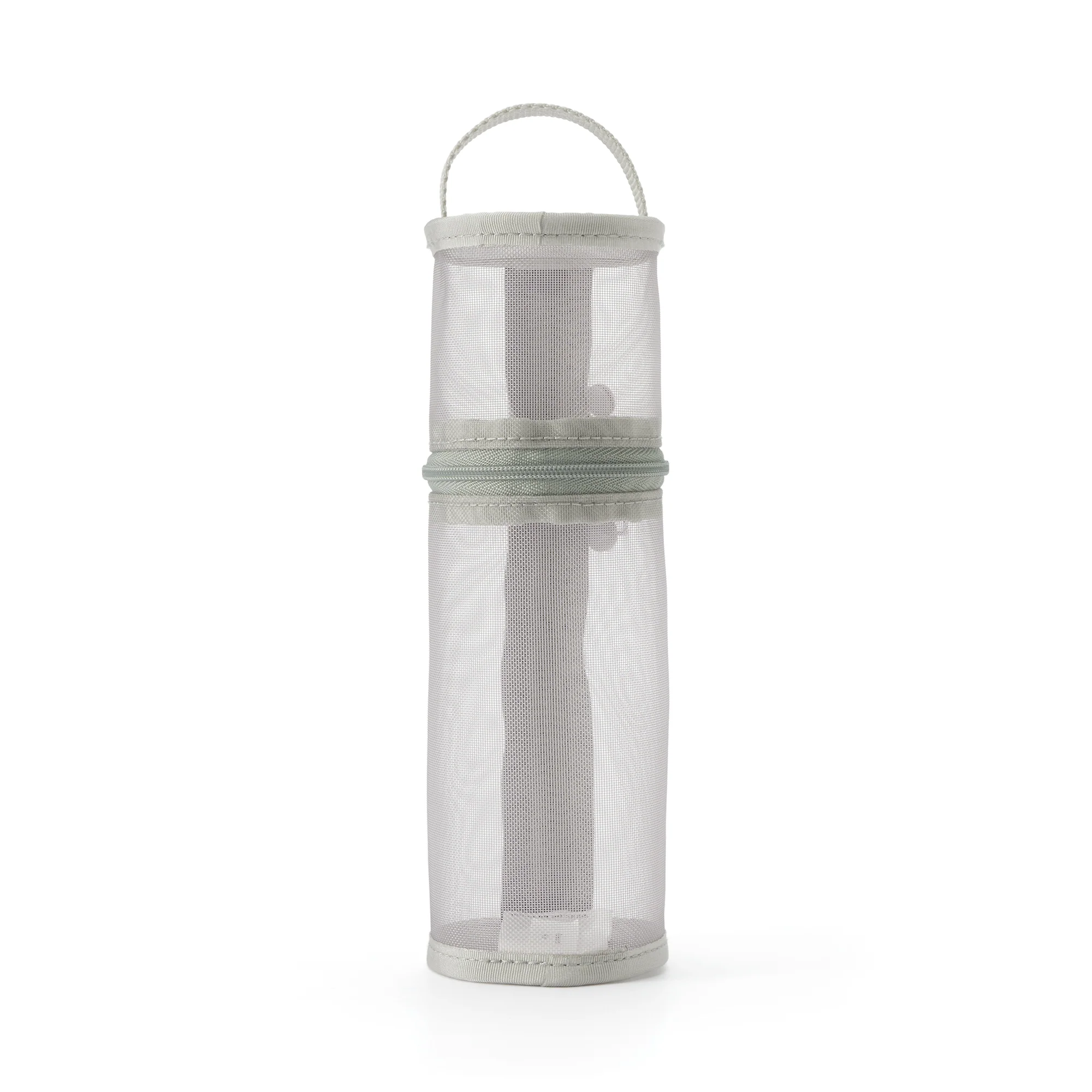 Nylon Mesh Vertical/Horizontal Pen Case Thin - Grey - Image 2