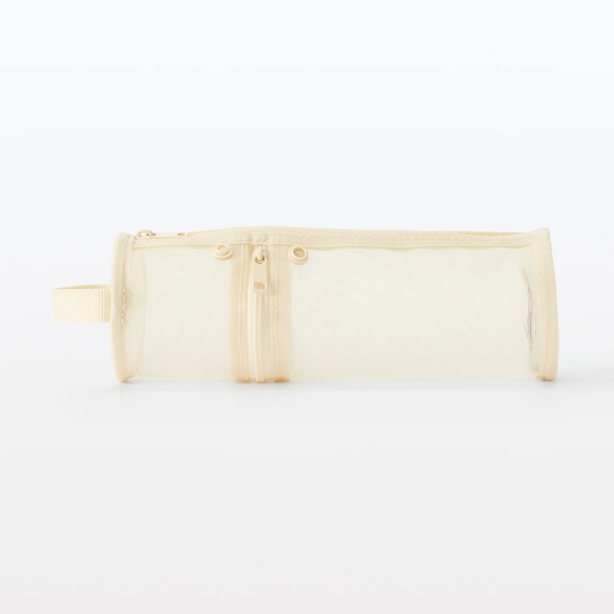 Nylon Mesh Vertical/Horizontal Pen Case Thin - Ivory - Image 3
