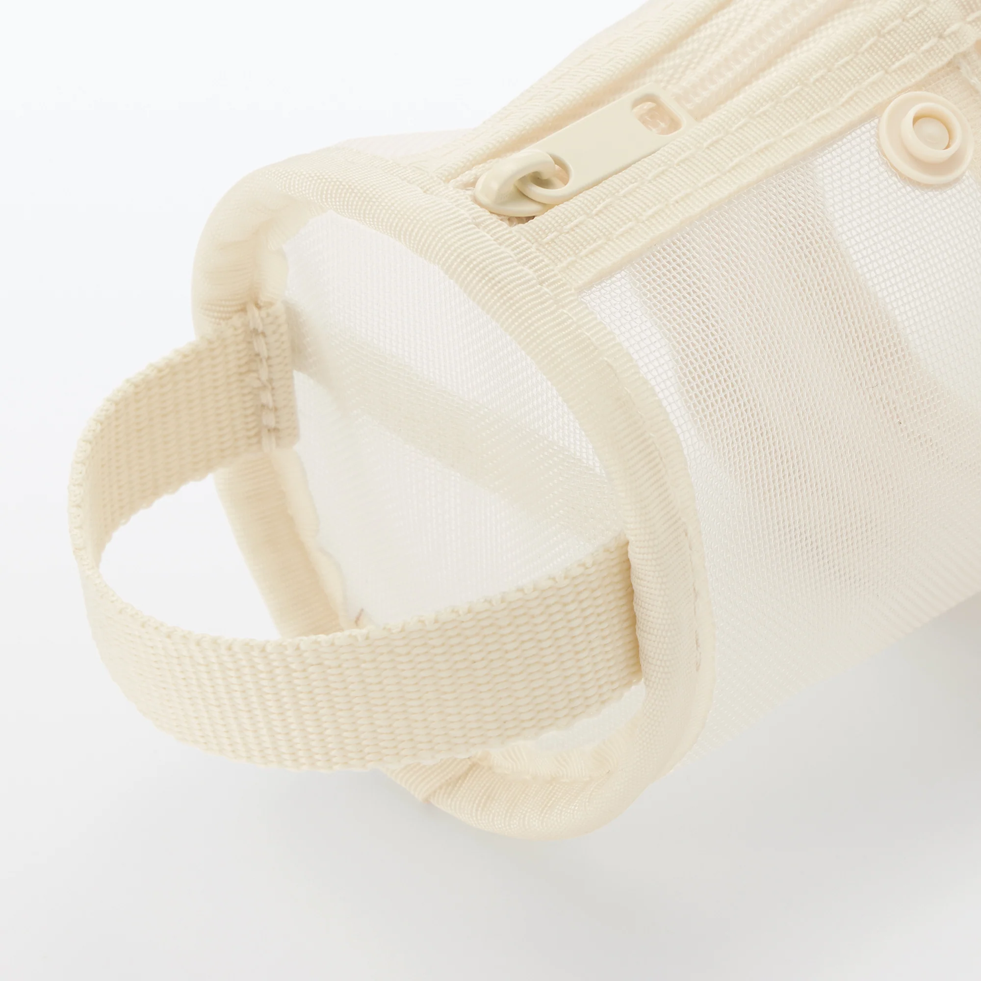 Nylon Mesh Vertical/Horizontal Pen Case Thin - Ivory - Image 4