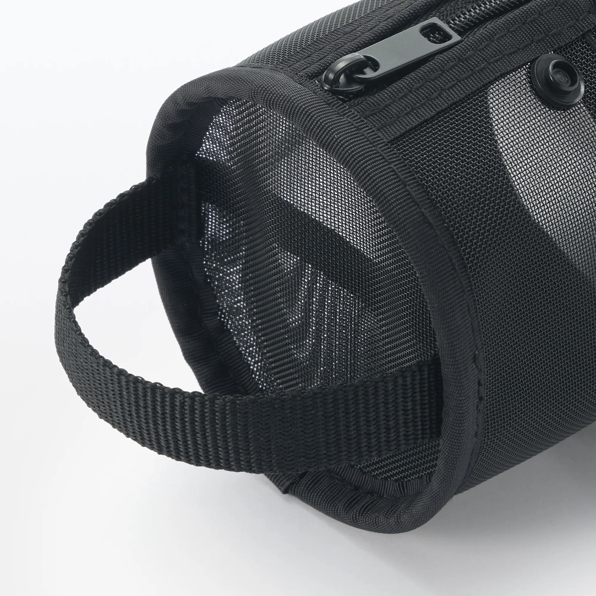 Nylon Mesh Vertical/Horizontal Pen Case Wide - Black - Image 4