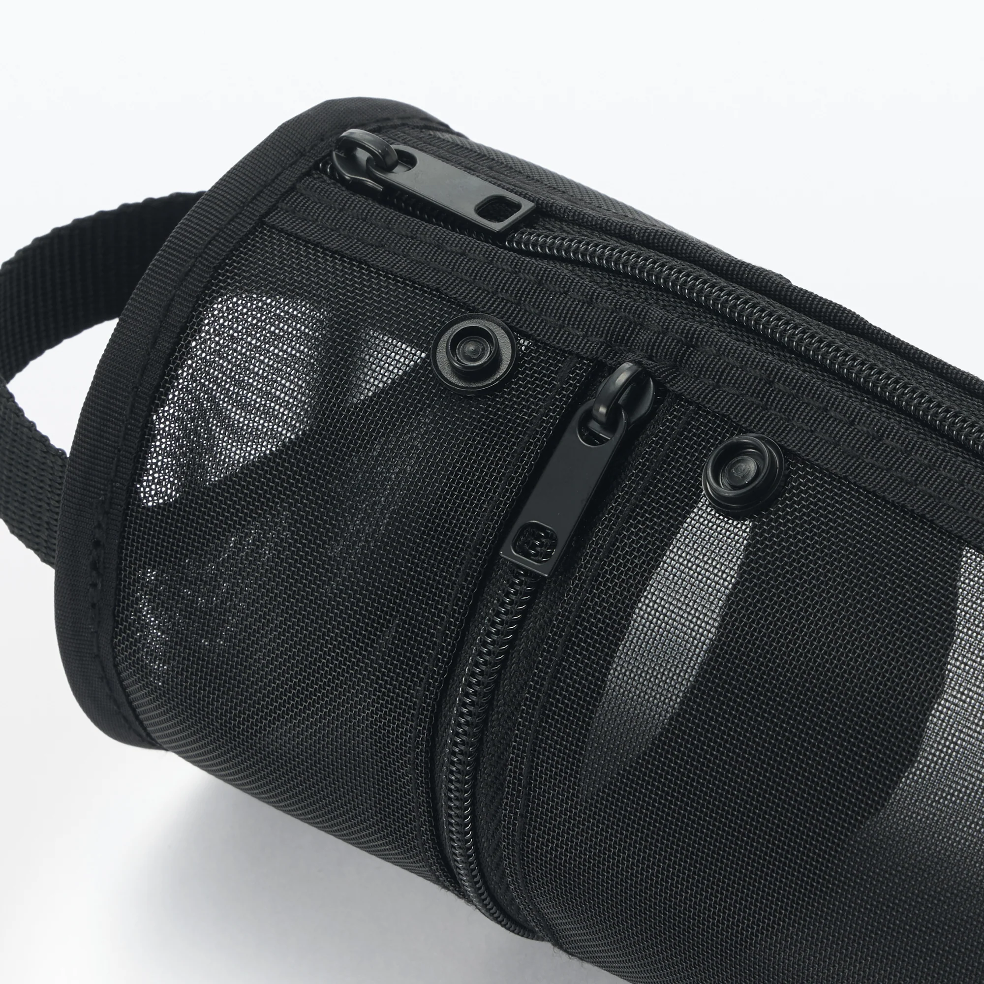 Nylon Mesh Vertical/Horizontal Pen Case Wide - Black - Image 5