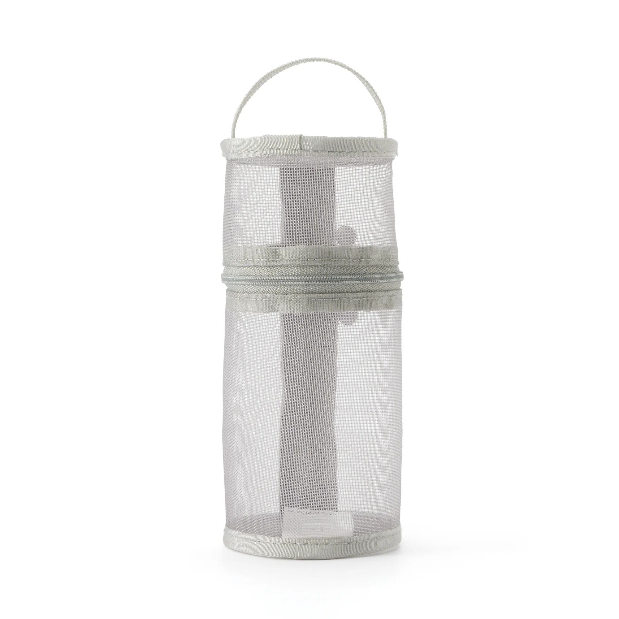 Nylon Mesh Vertical/Horizontal Pen Case Wide - Grey - Image 2
