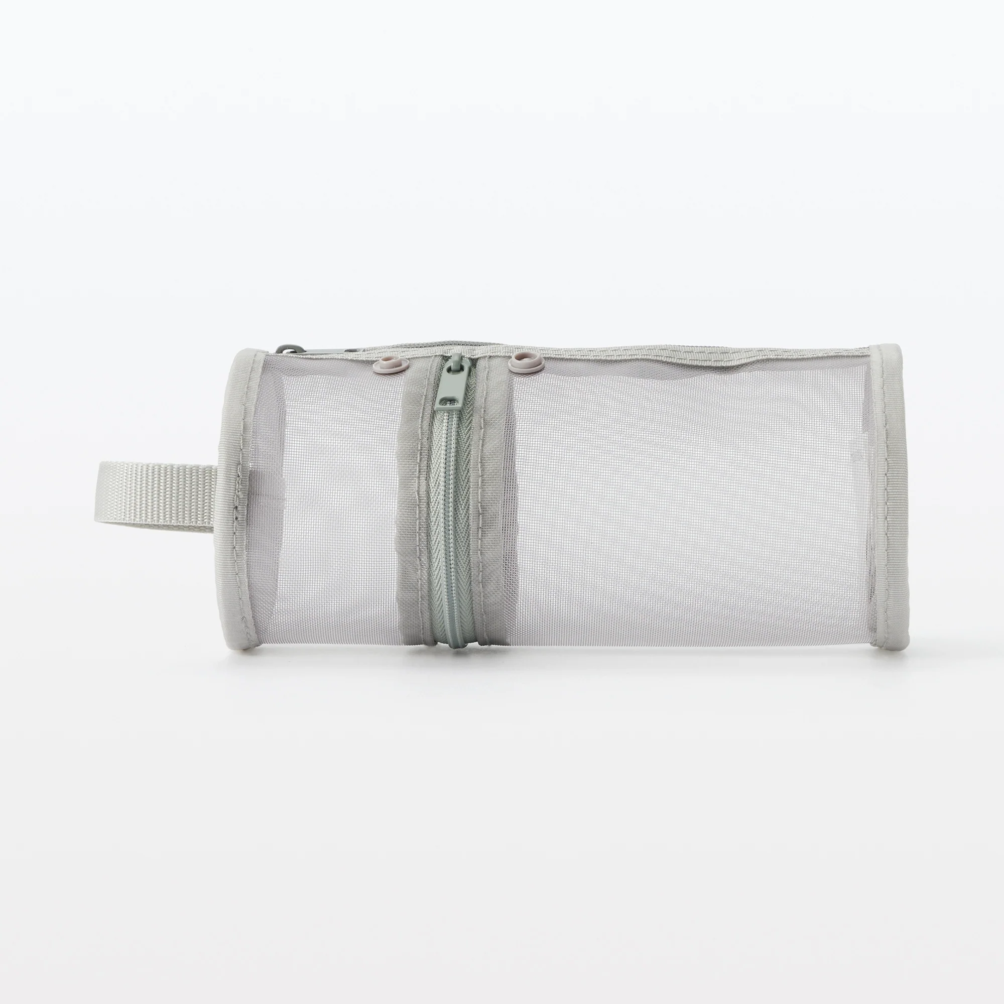 Nylon Mesh Vertical/Horizontal Pen Case Wide - Grey - Image 3