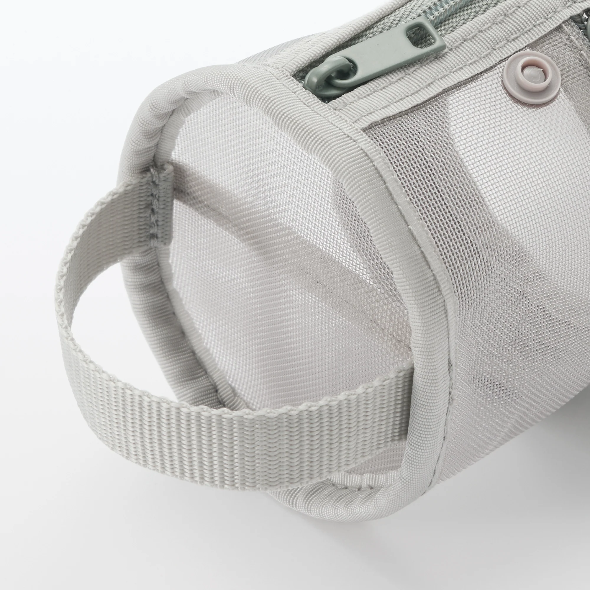 Nylon Mesh Vertical/Horizontal Pen Case Wide - Grey - Image 4