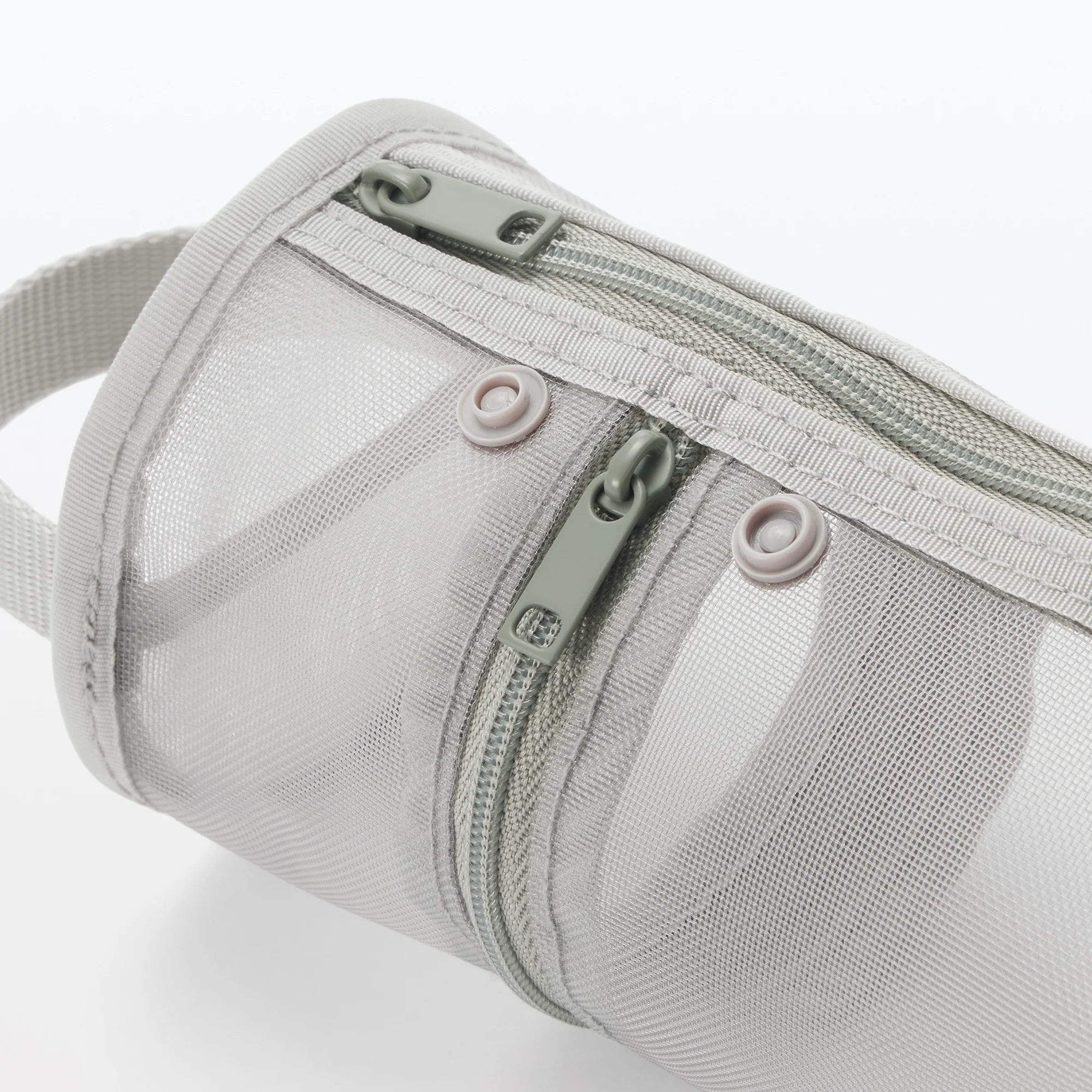 Nylon Mesh Vertical/Horizontal Pen Case Wide - Grey - Image 5
