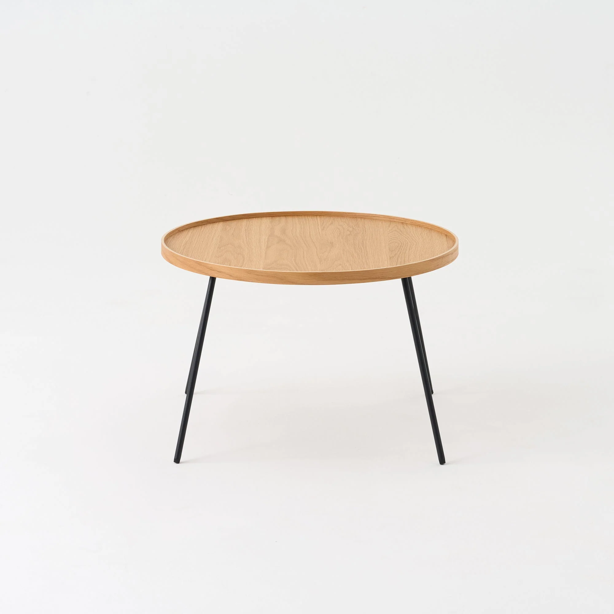 Oak Round Low Table Set - Image 5