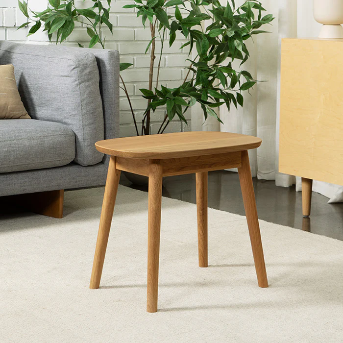 Oak Round Stool - Image 2