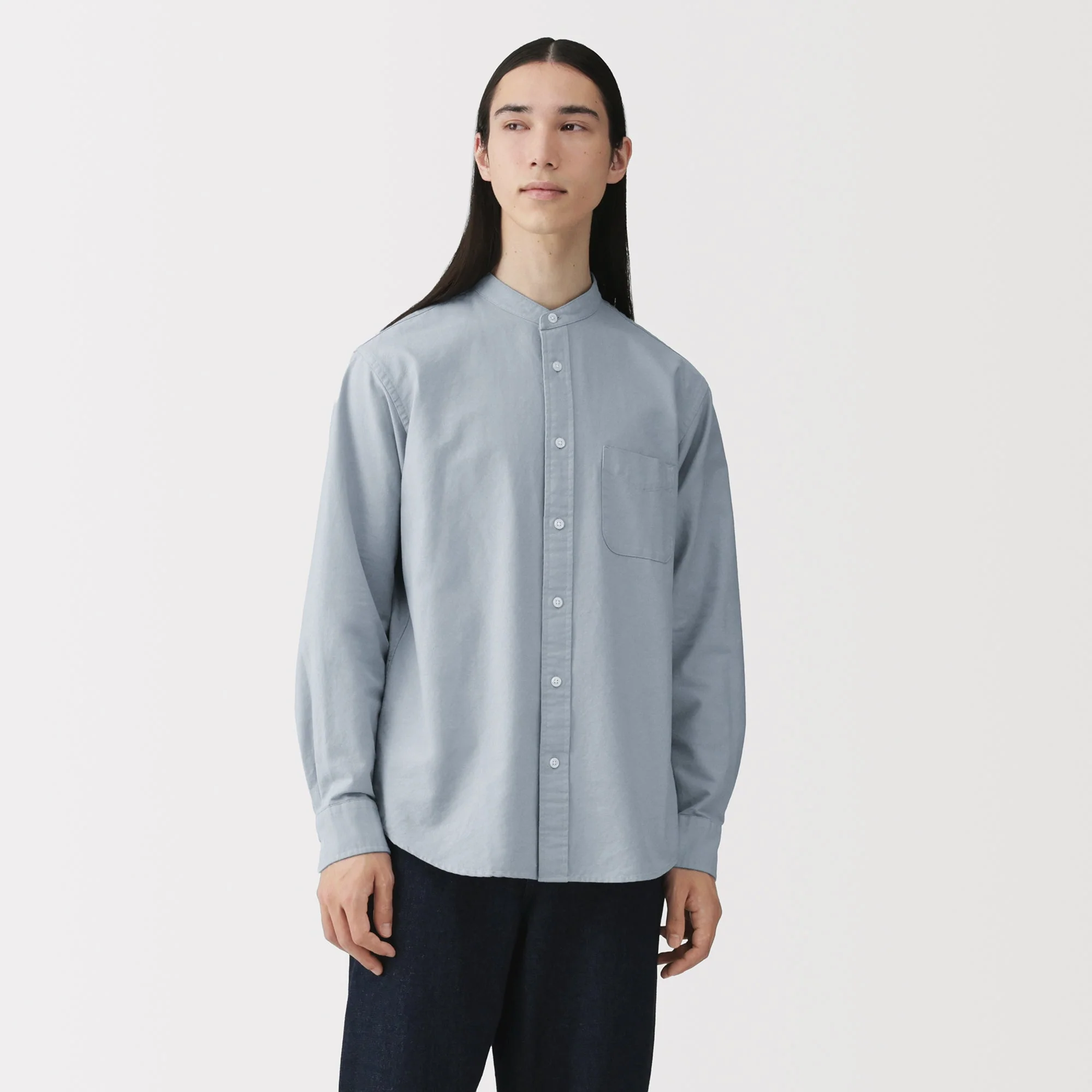 Oxford Stand Collar Shirt - Image 12