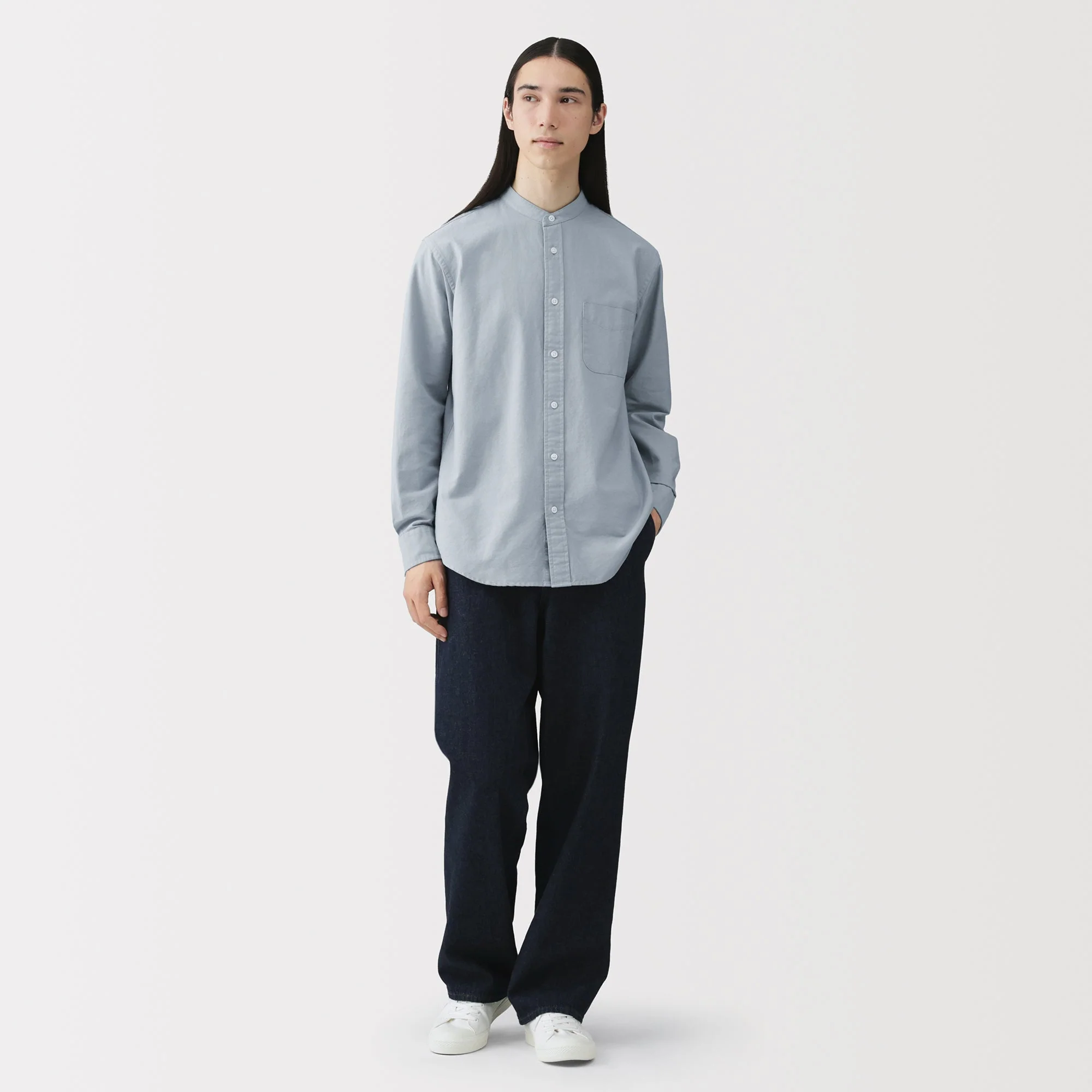 Oxford Stand Collar Shirt - Image 13