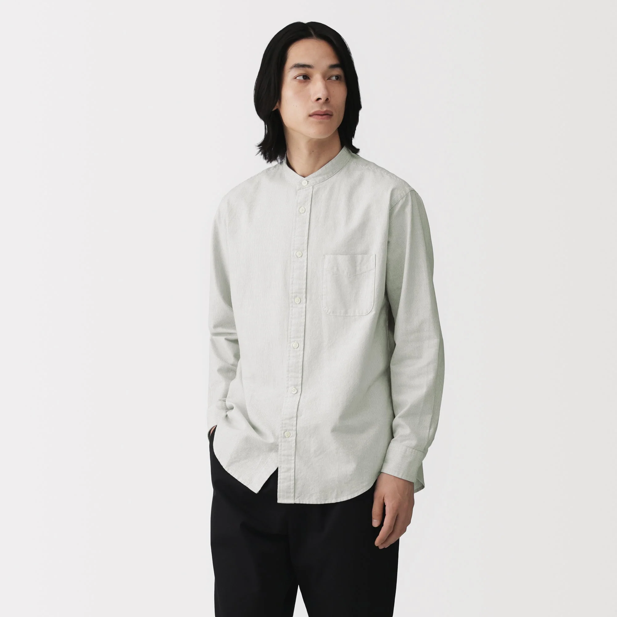 Oxford Stand Collar Shirt - Image 21