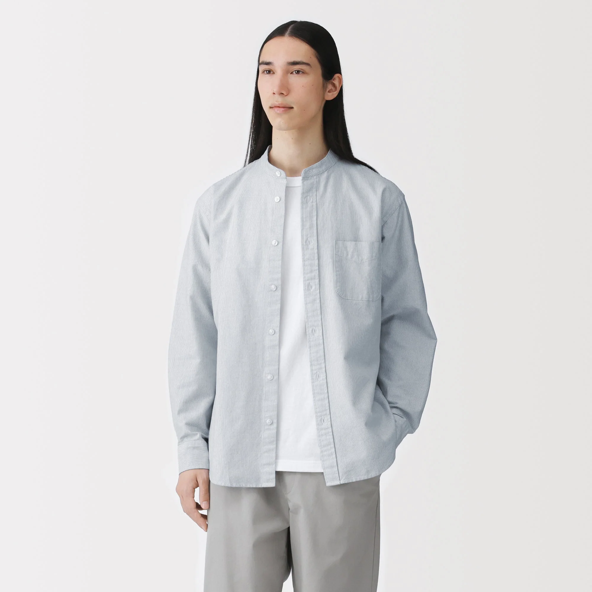 Oxford Stand Collar Shirt - Image 30