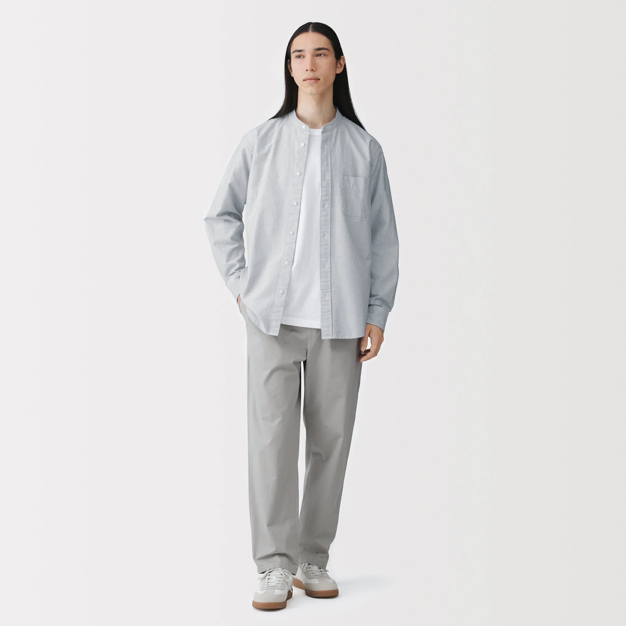 Oxford Stand Collar Shirt - Image 31