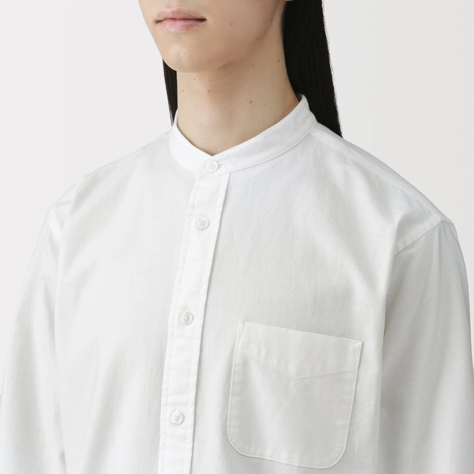 Oxford Stand Collar Shirt - Image 7