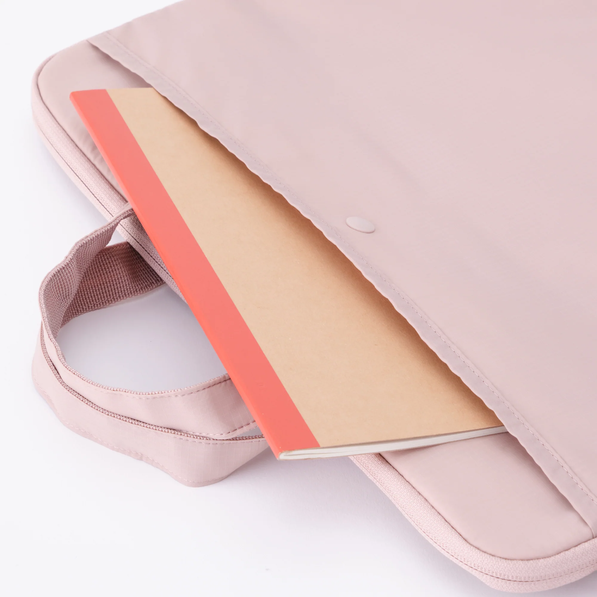 Parachute Cloth Laptop Bag - Pink Beige - Image 5