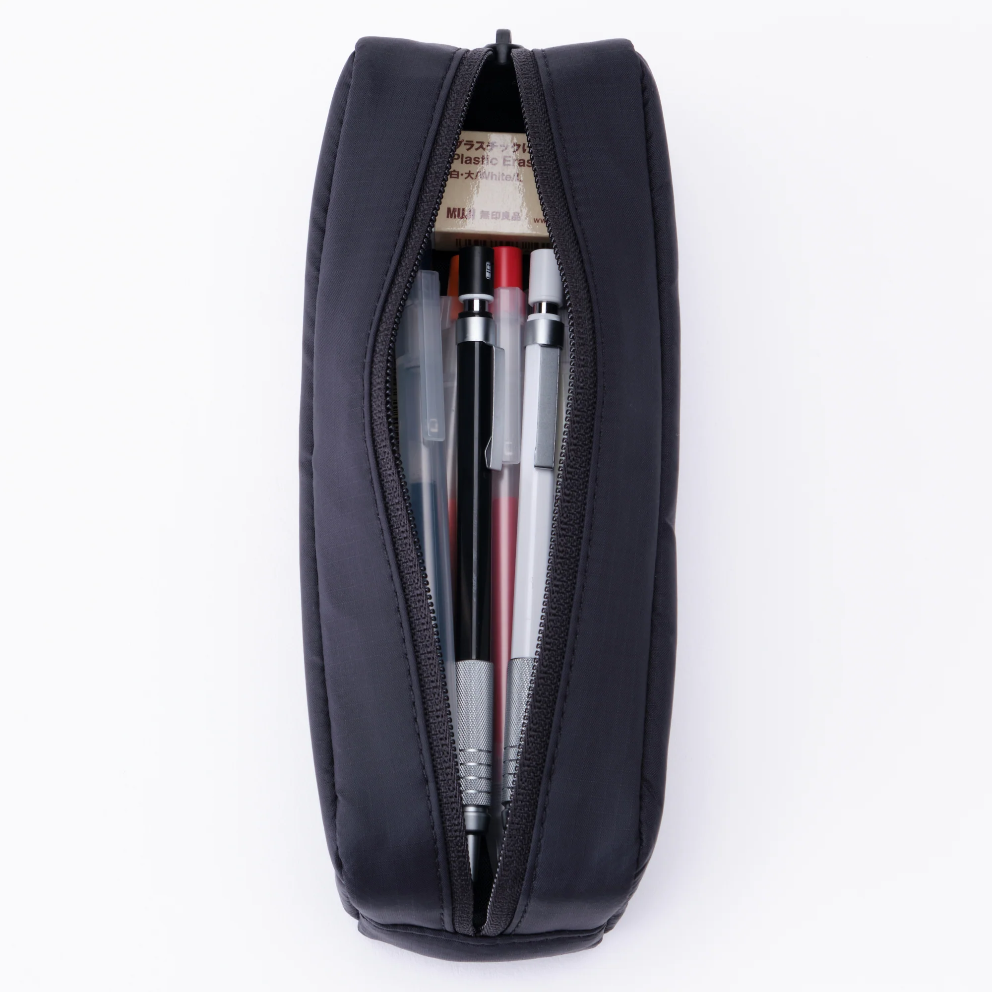 Parachute Cloth Pen Case - Black - Image 2