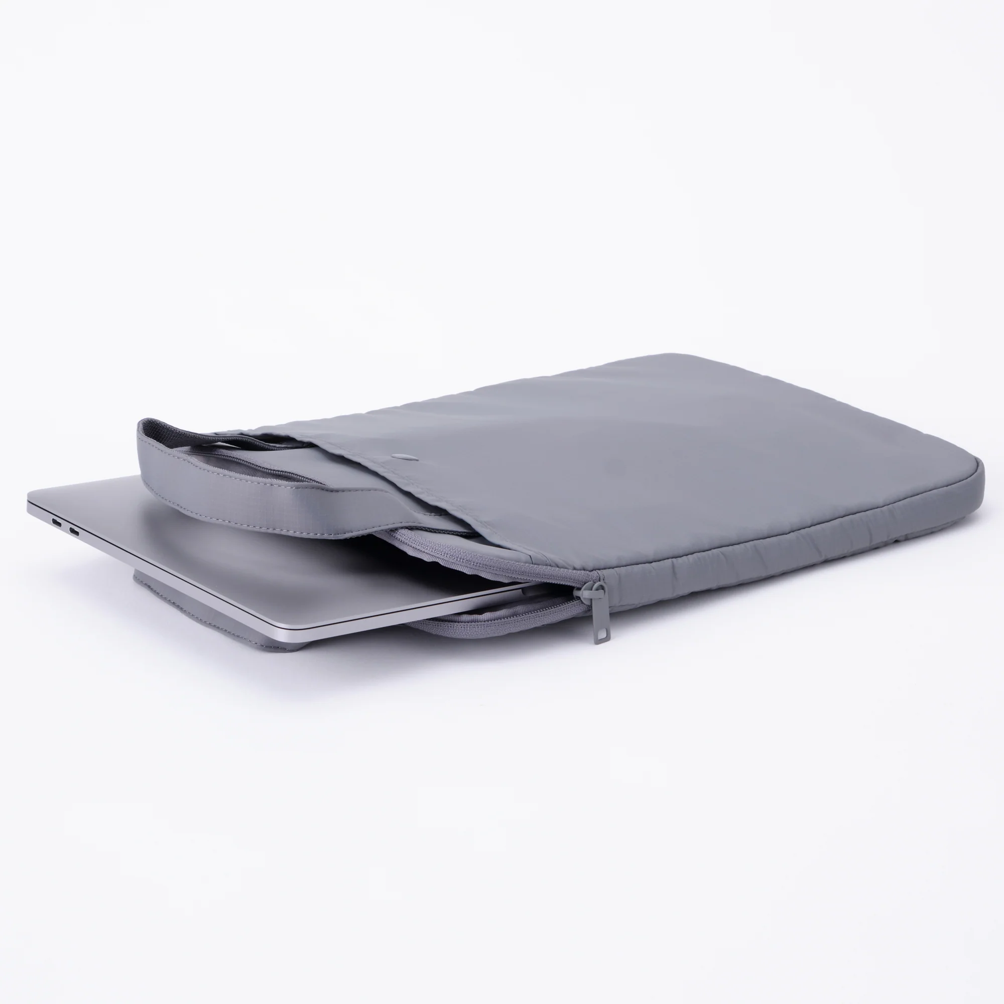 Parachute Cloth Tall Laptop Bag - Grey - Image 2