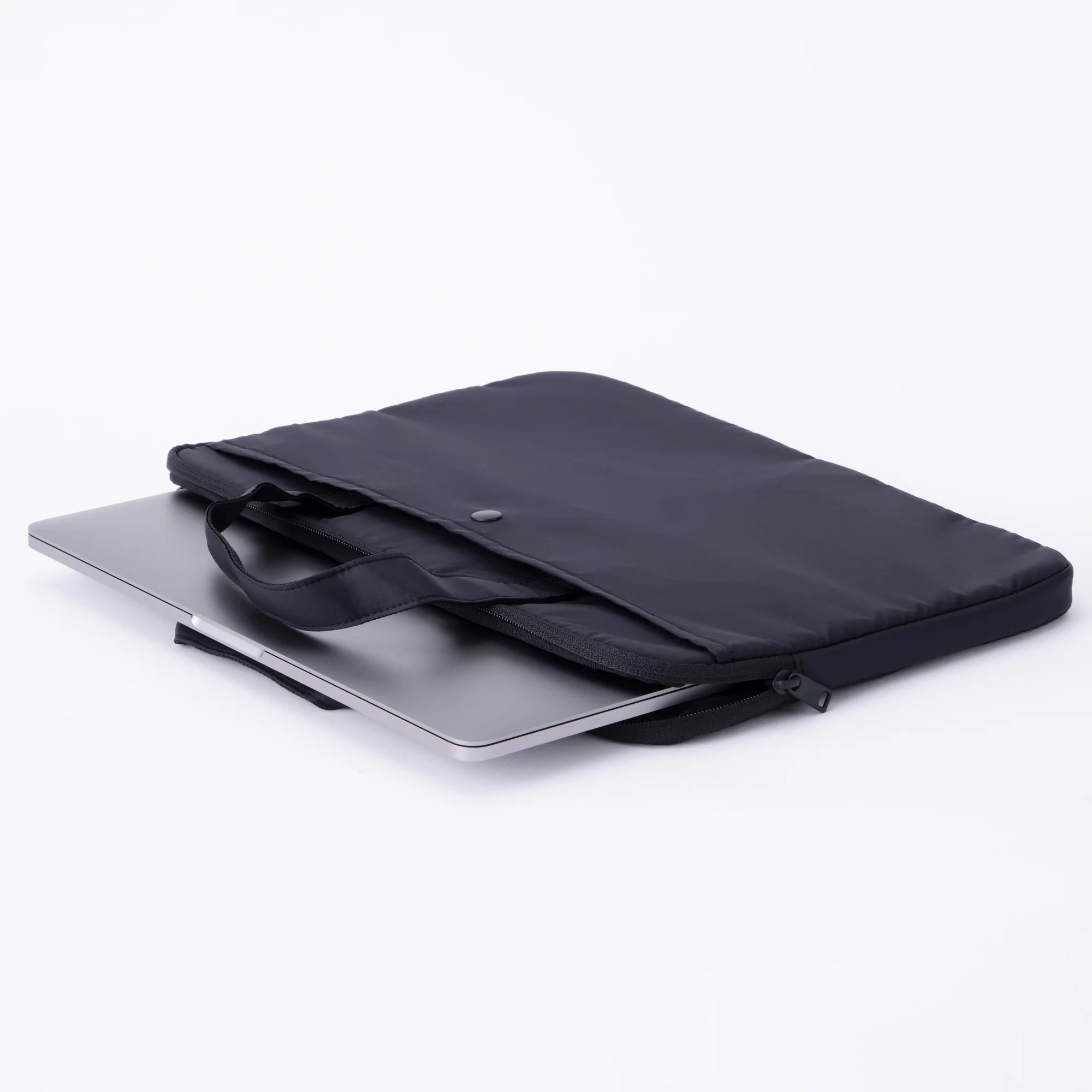 Parachute Cloth Wide Laptop Bag - Black - Image 2