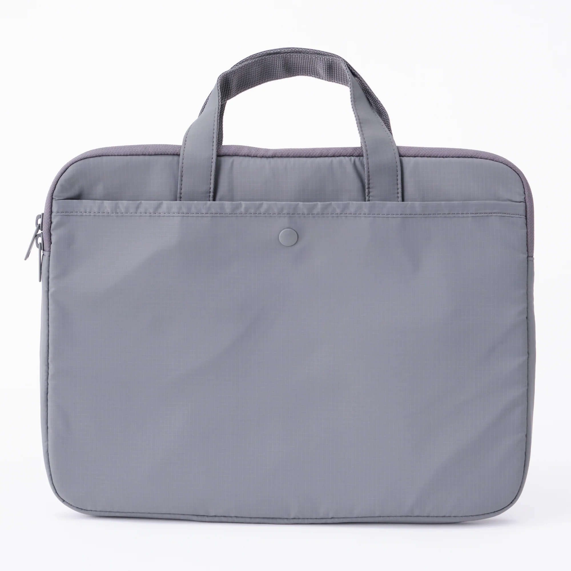Parachute Cloth Wide Laptop Bag - Grey - Image 3