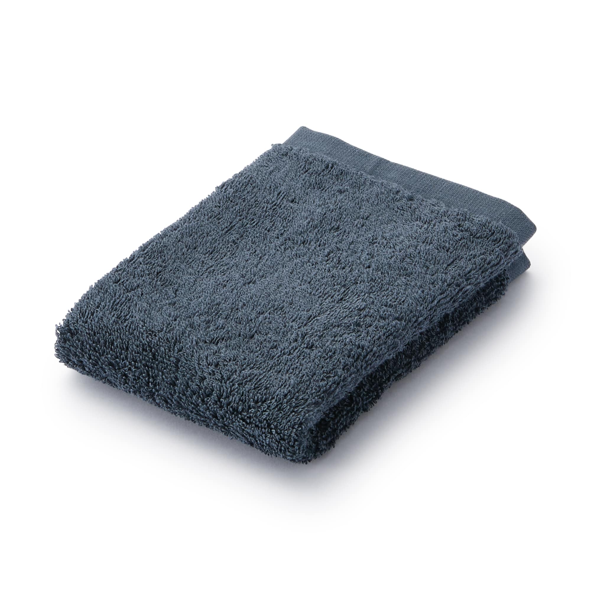 Pile Hand Towel with Loop - Navy