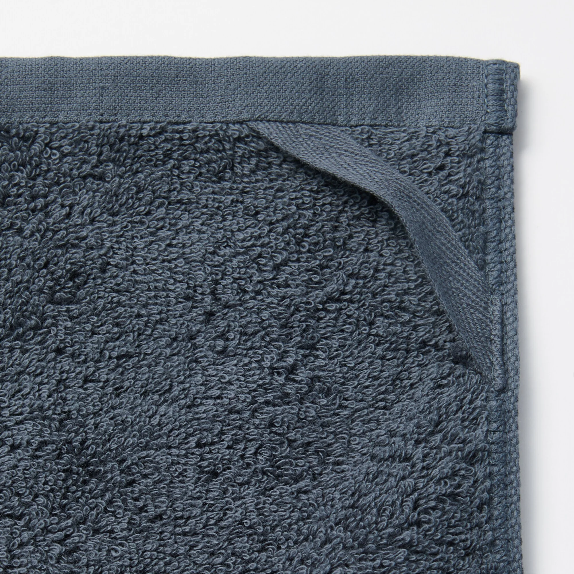 Pile Hand Towel with Loop - Navy - Image 2