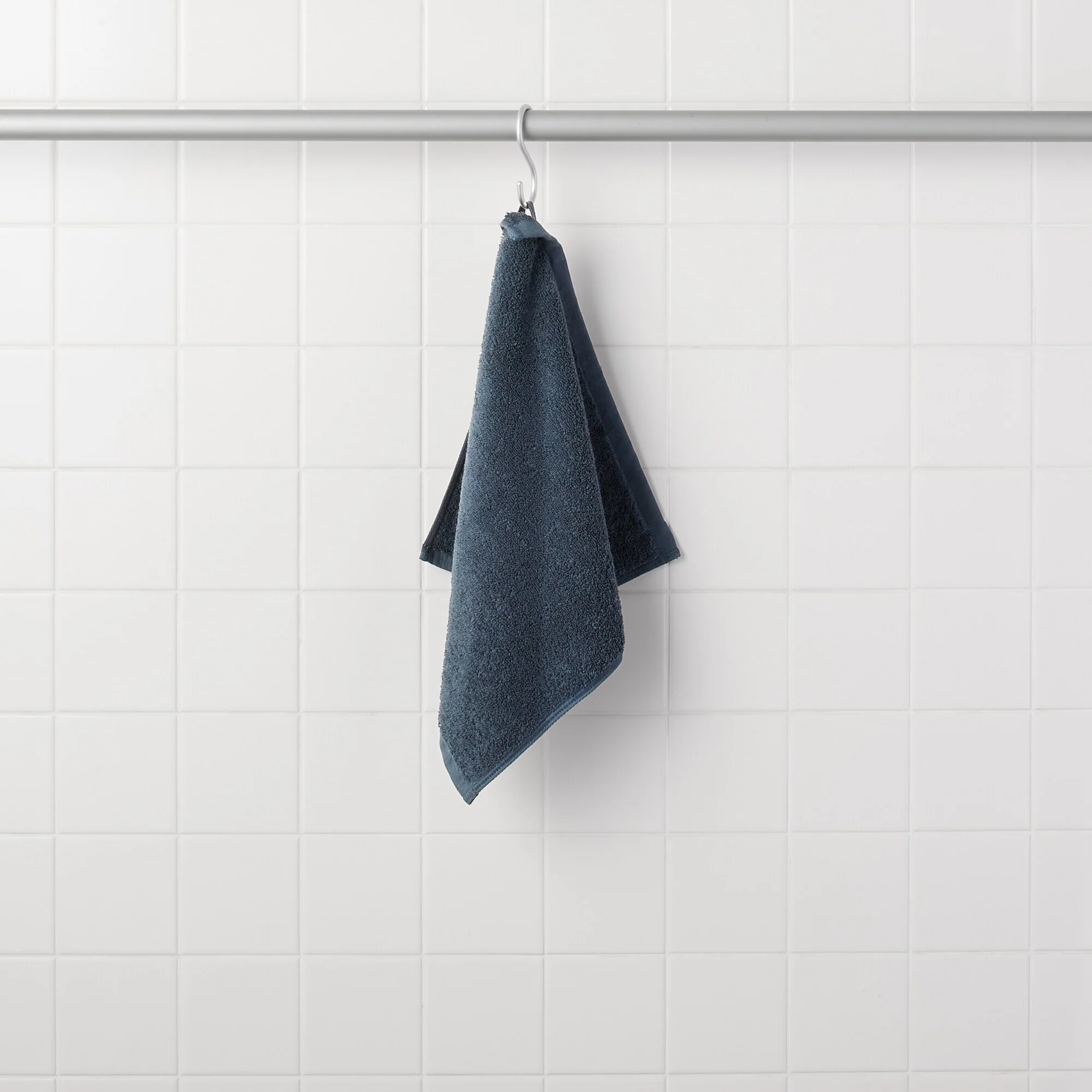 Pile Hand Towel with Loop - Navy - Image 5