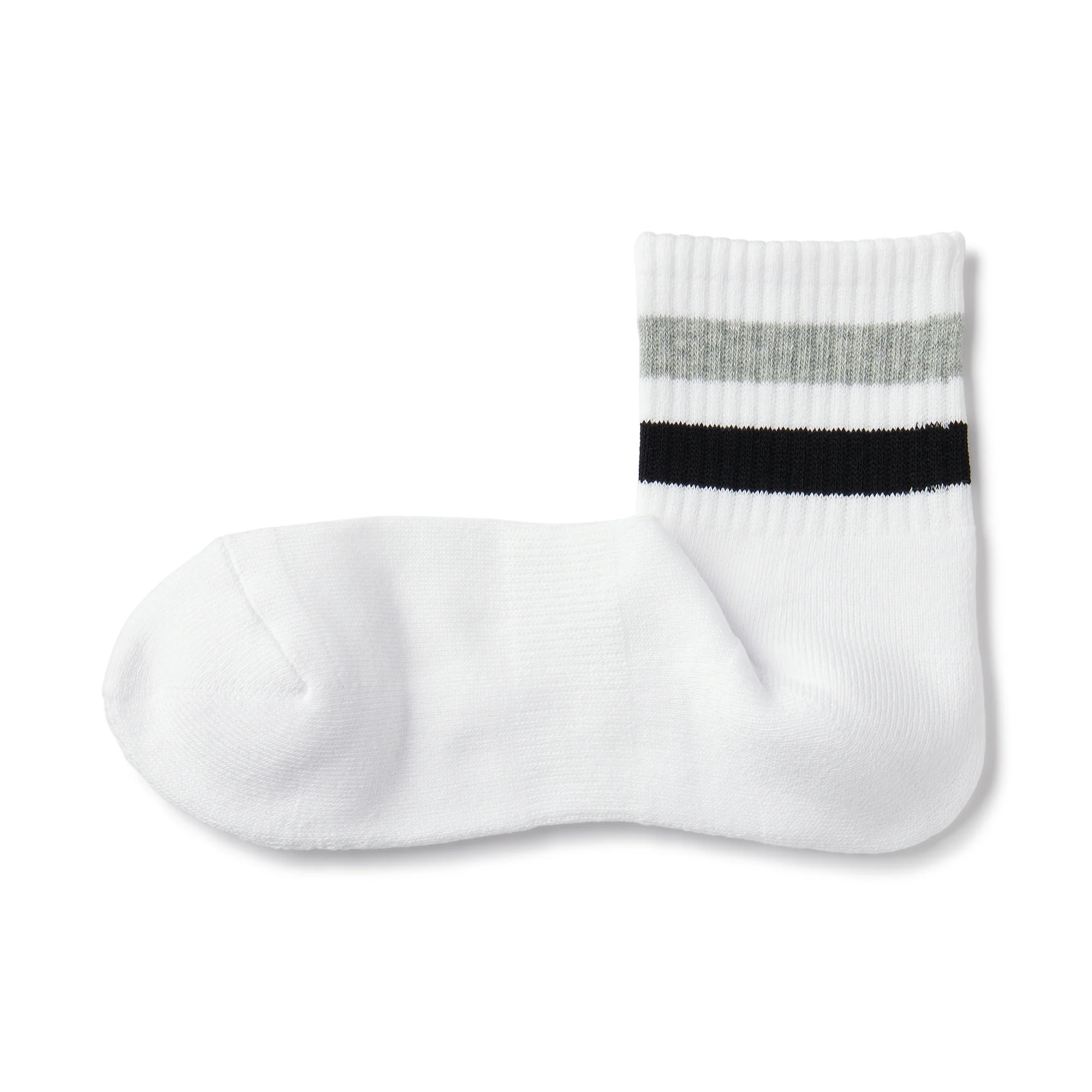 Pile Striped Short Socks