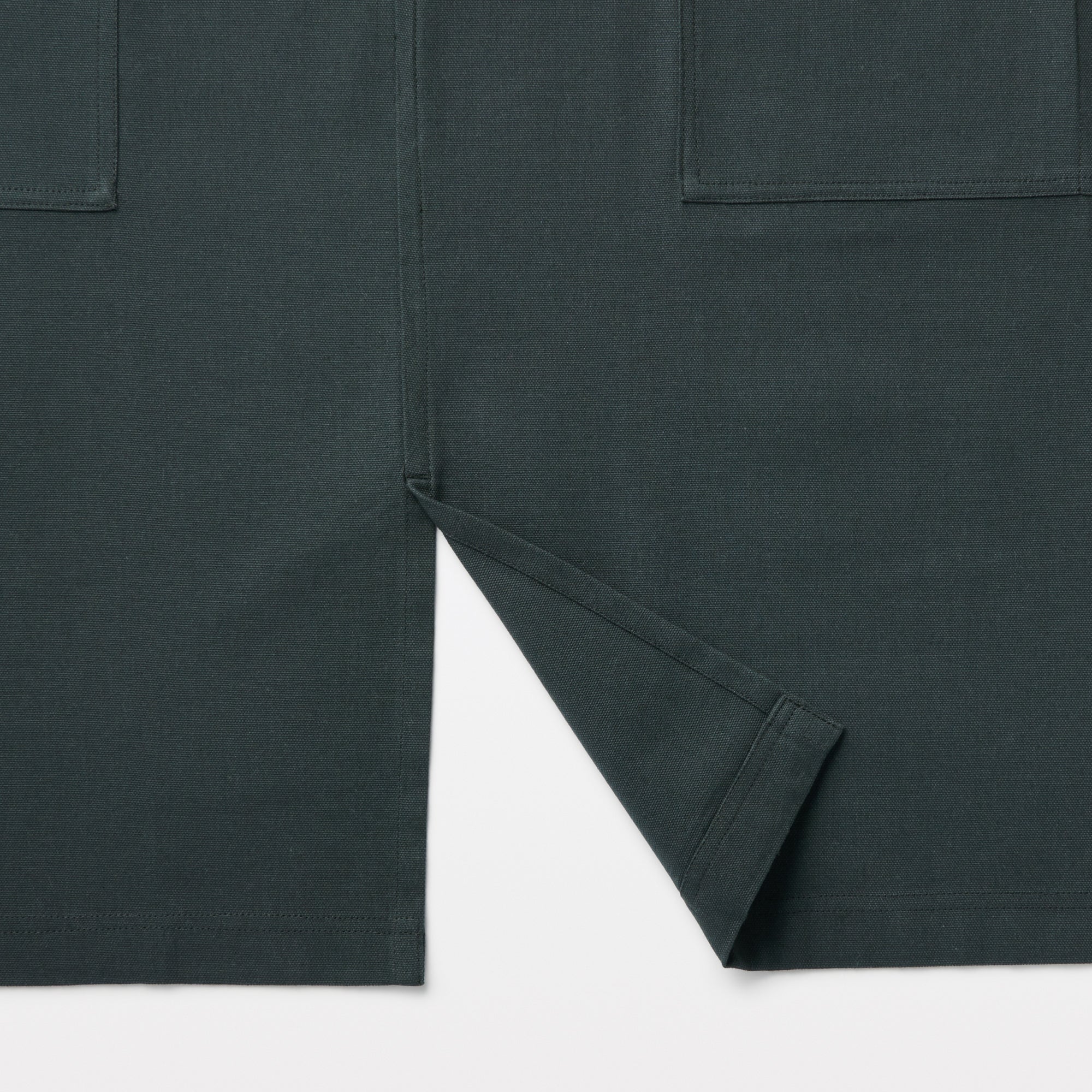 Plain Weave Cotton Shoulder Strap Apron - Dark Grey - Image 6