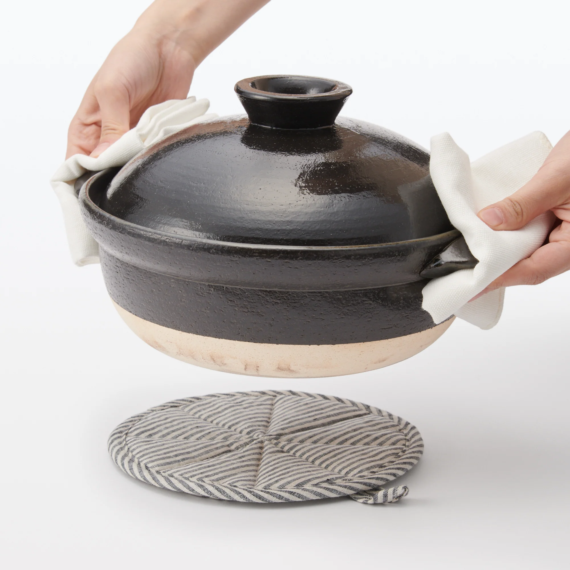 Plain Weave Linen Pot Holder & Trivet - Stripe - Image 5