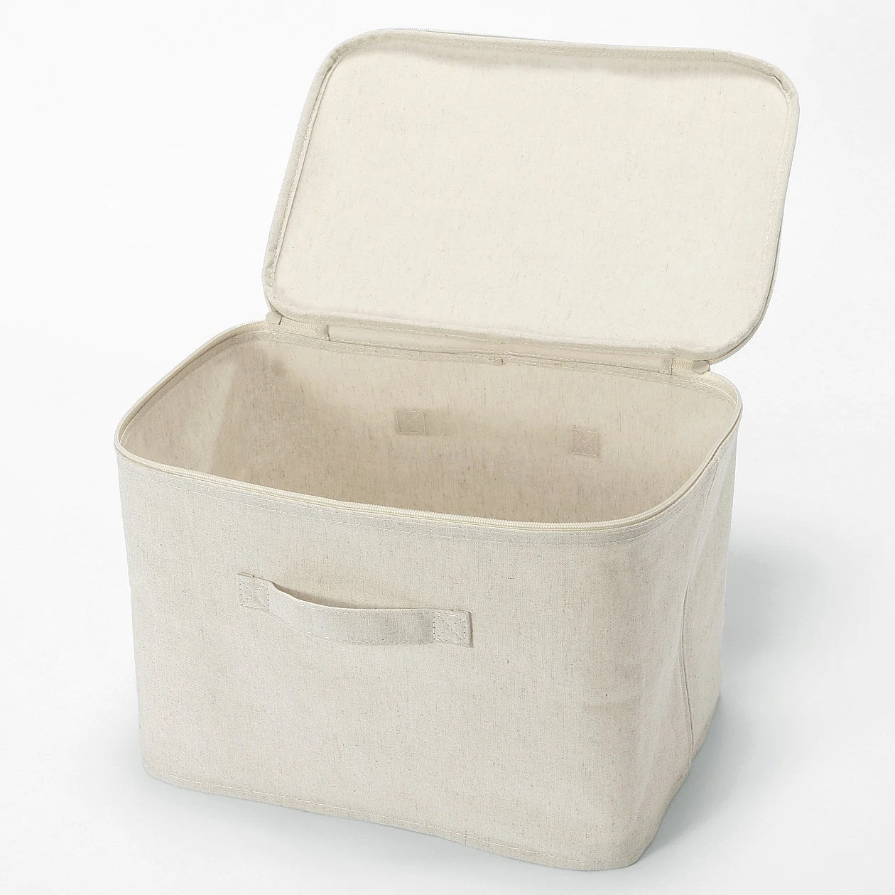 Polyester Cotton Linen Soft Box - Rectangle With Lid - Image 2