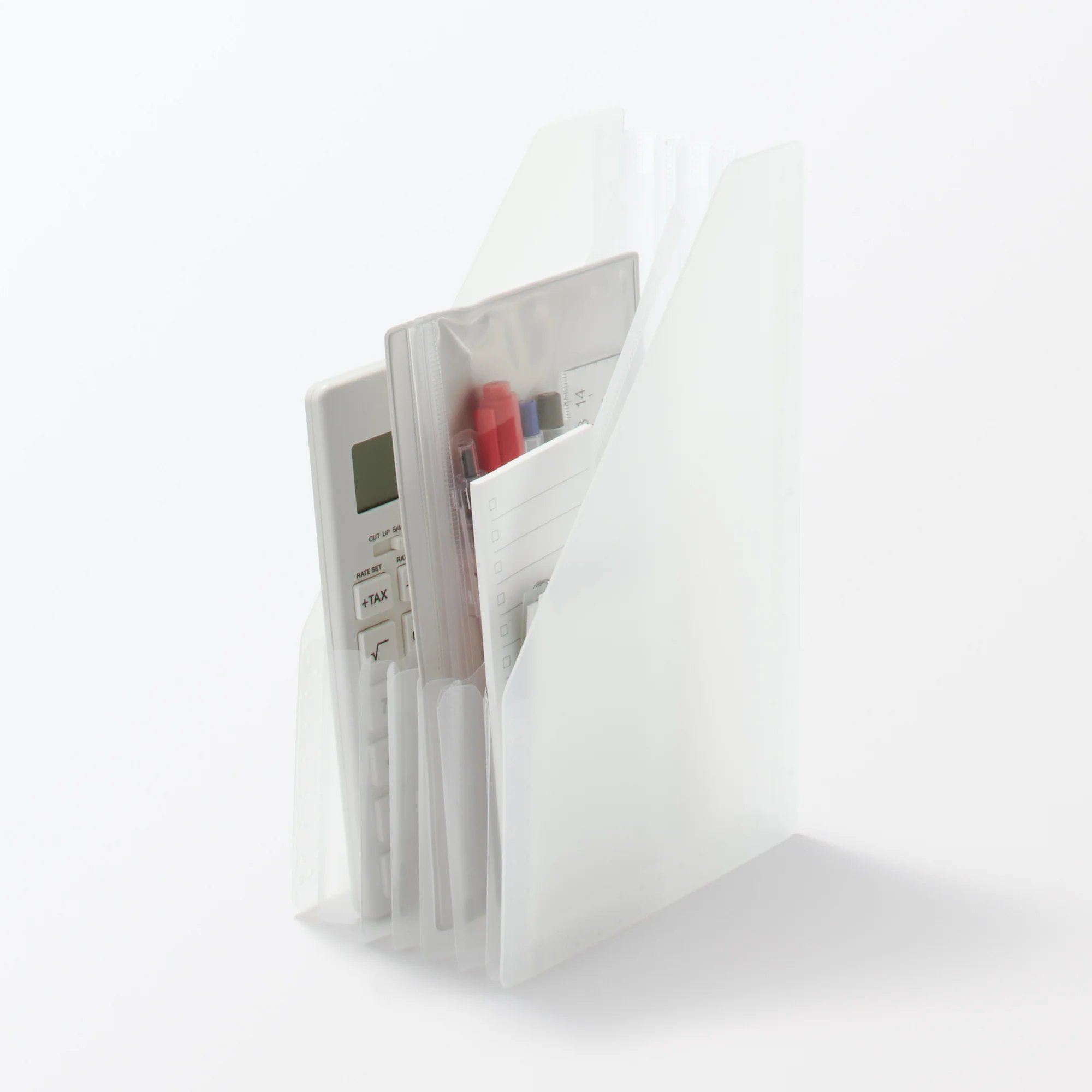 Polypropylene Expanding Stand File Box - A5 3 pockets - Image 4