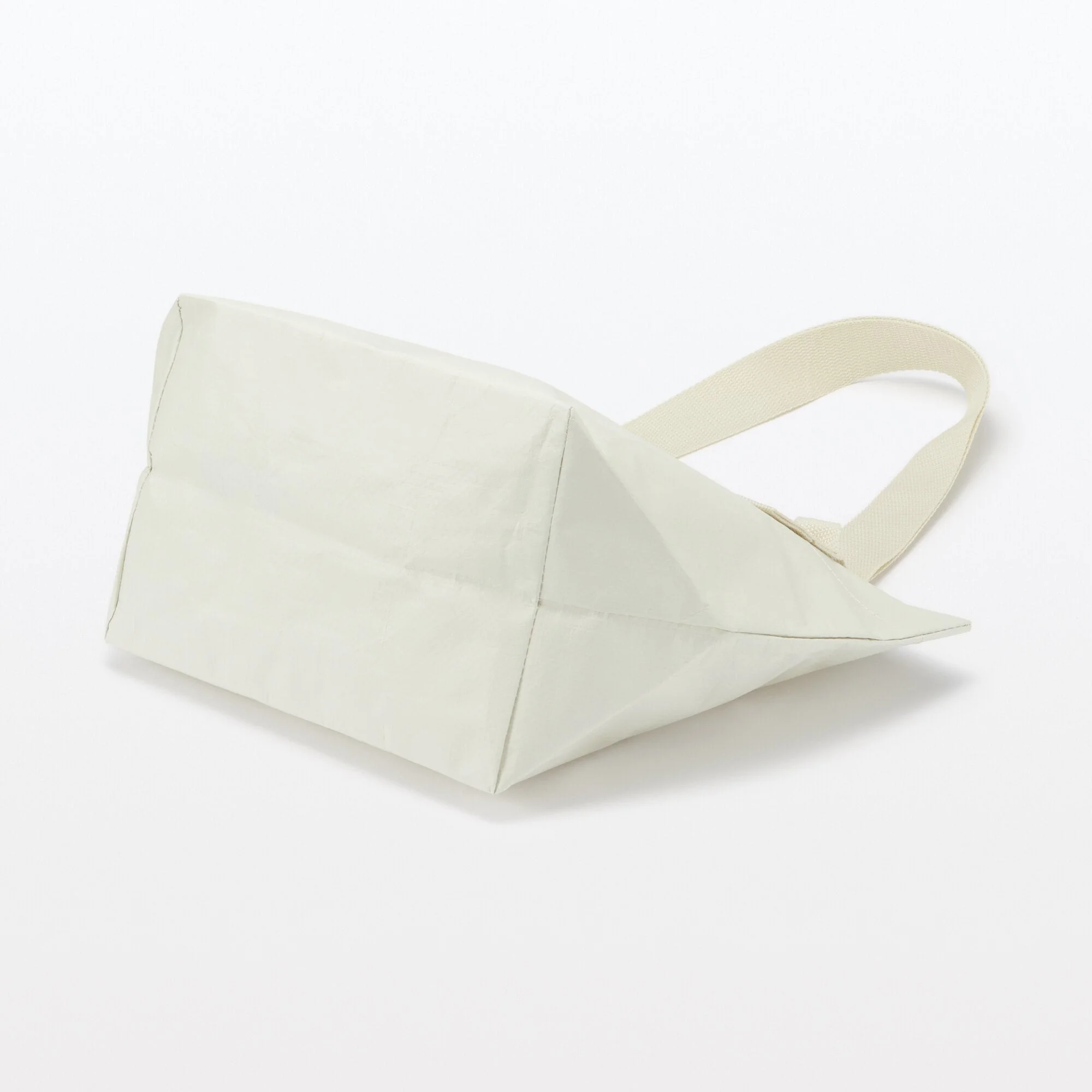 Polypropylene Sheet Mini Tote - Light Beige - Image 3