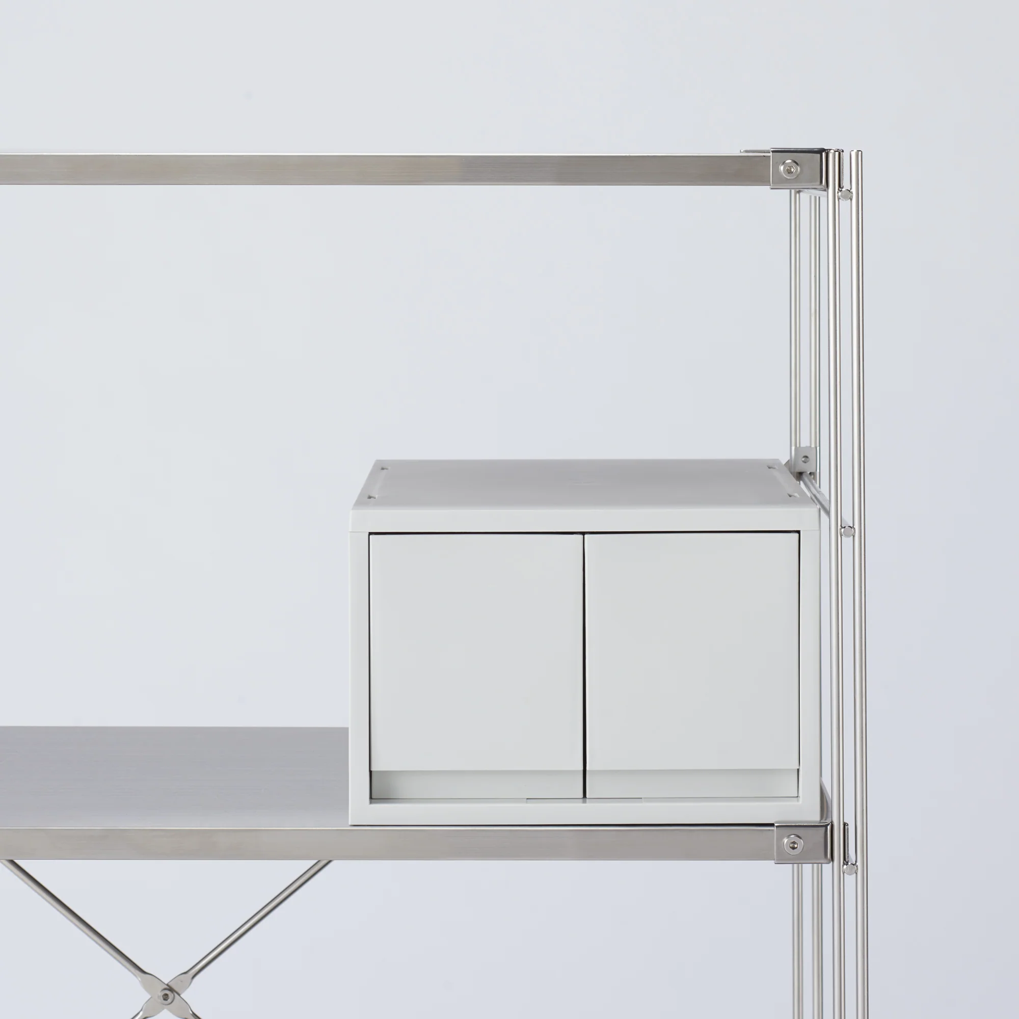 Polypropylene Storage Case 2 Drawer White Grey - Deep (W26 x D37 x H17.5 cm) - Image 5