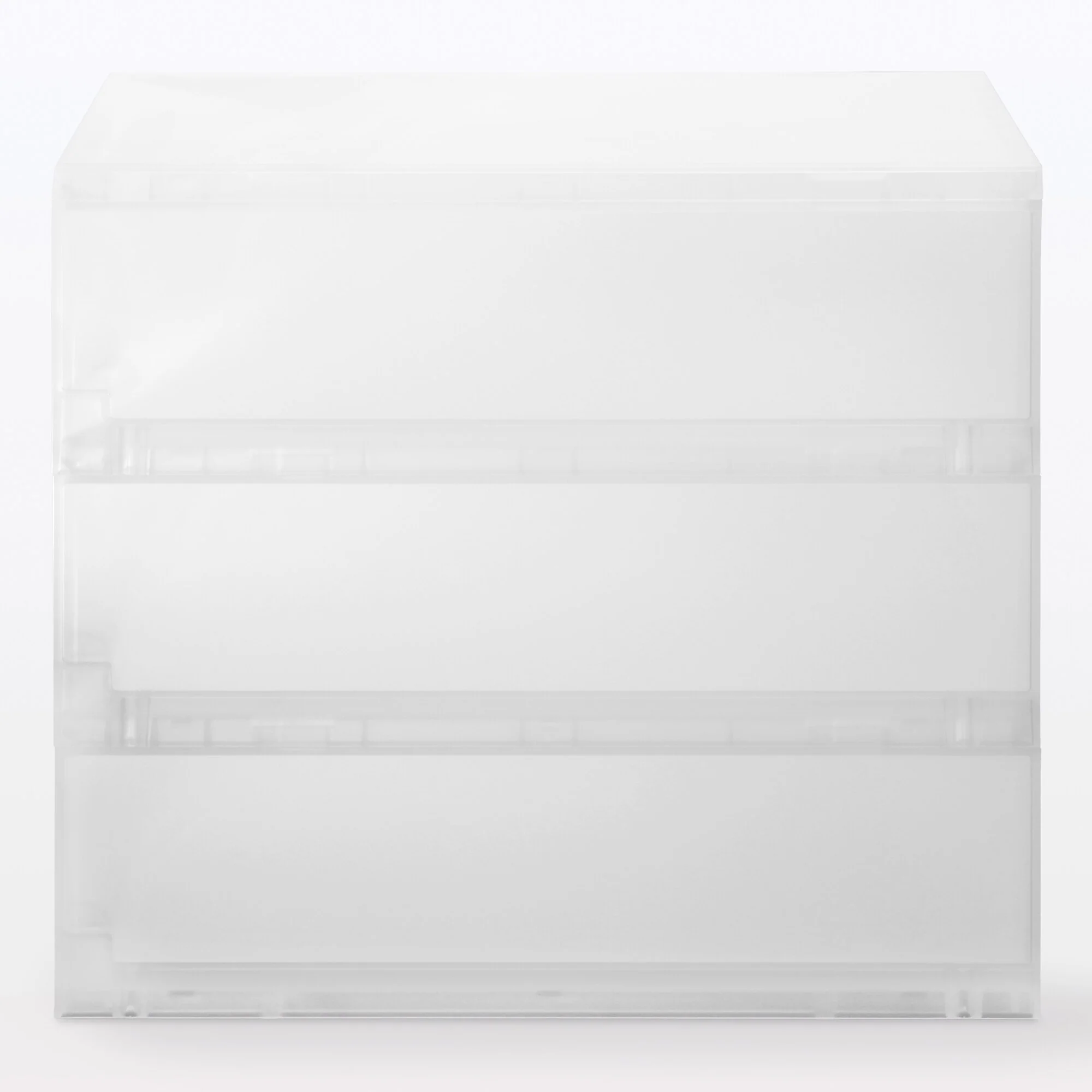 Polypropylene Storage Case Drawer Shallow 3 Drawers (W26 x D37 x H32.5 cm) - Image 3
