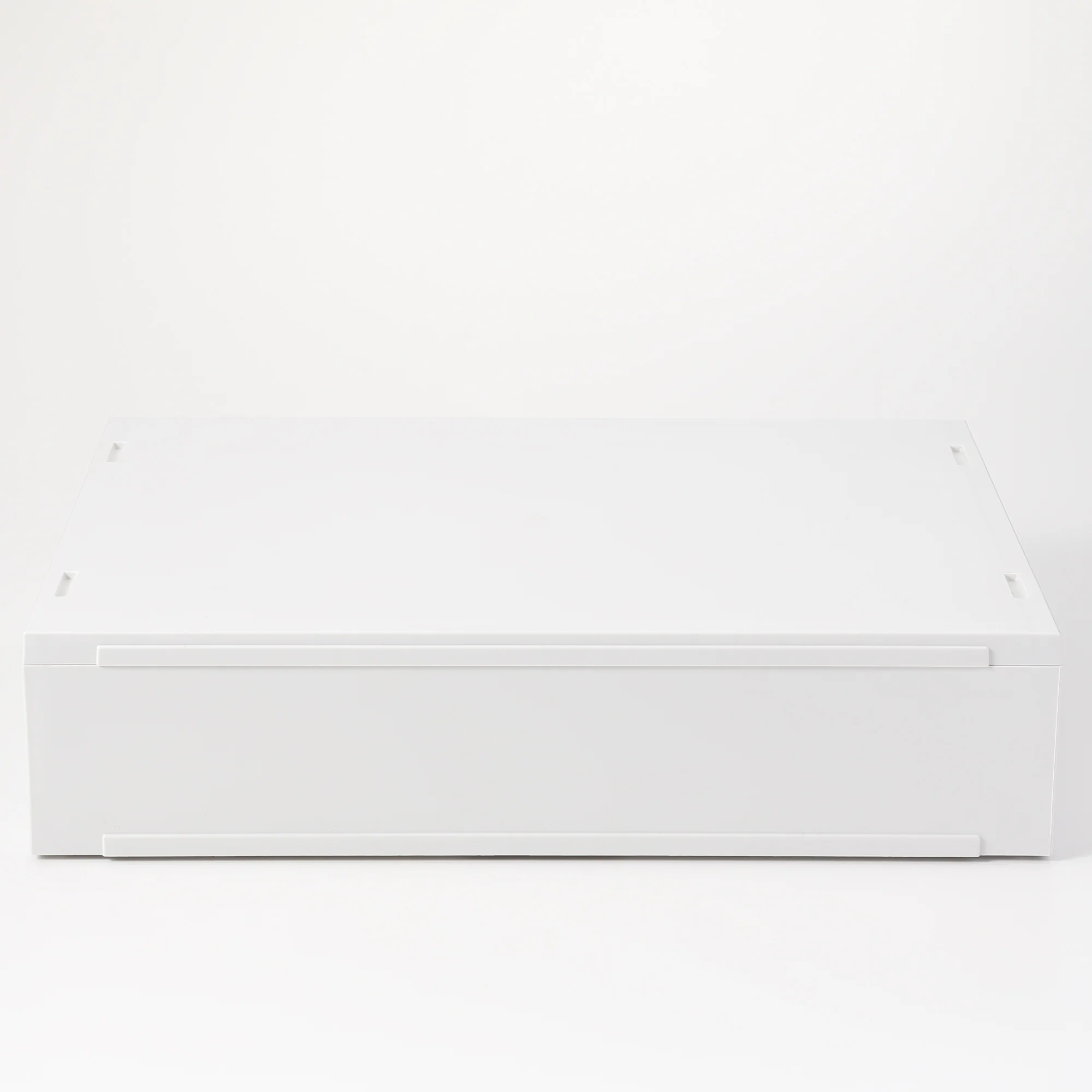 Polypropylene Wide Storage Case 2 Drawer White Grey - Extra Shallow (W37 x D26 x H9 cm) - Image 4