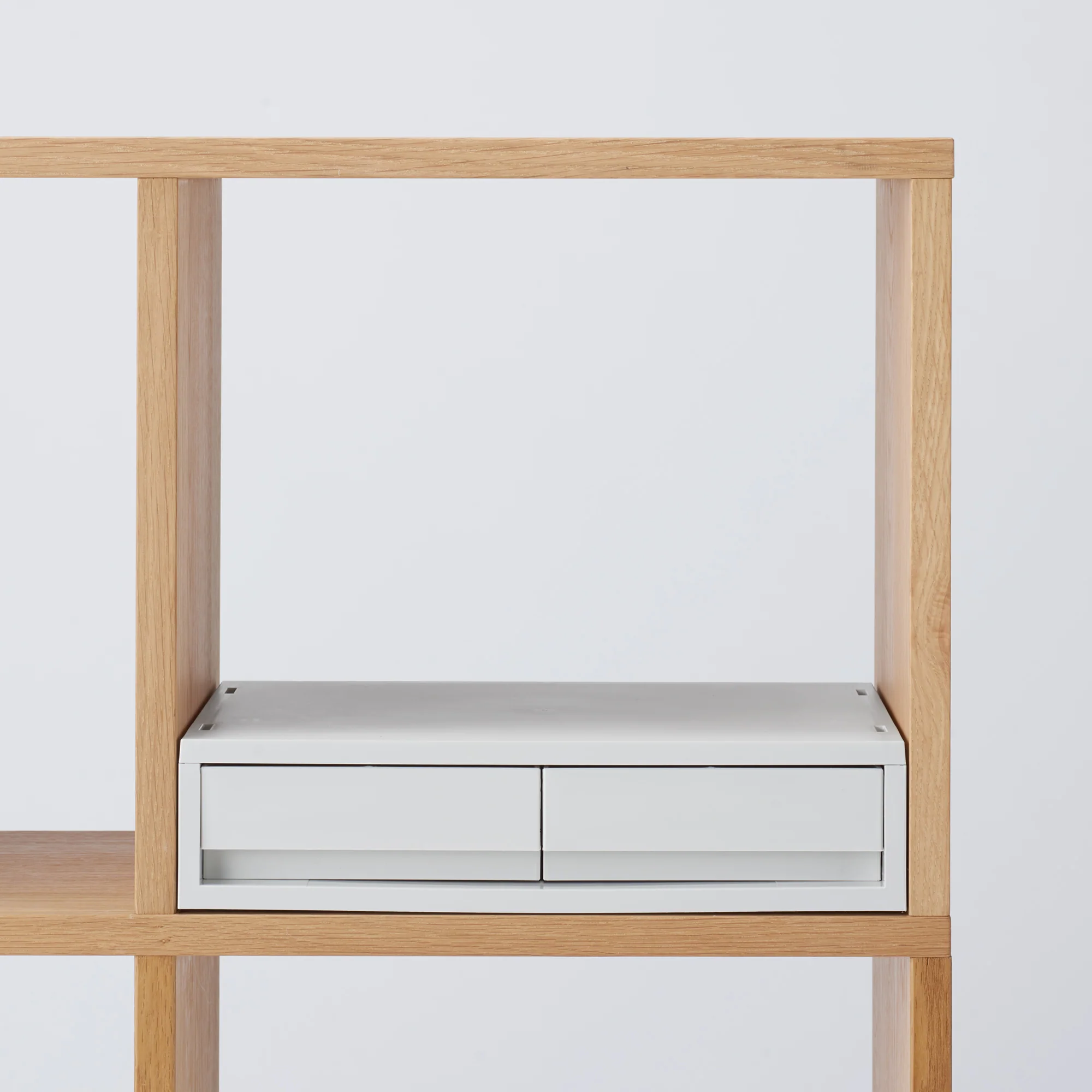 Polypropylene Wide Storage Case 2 Drawer White Grey - Extra Shallow (W37 x D26 x H9 cm) - Image 6