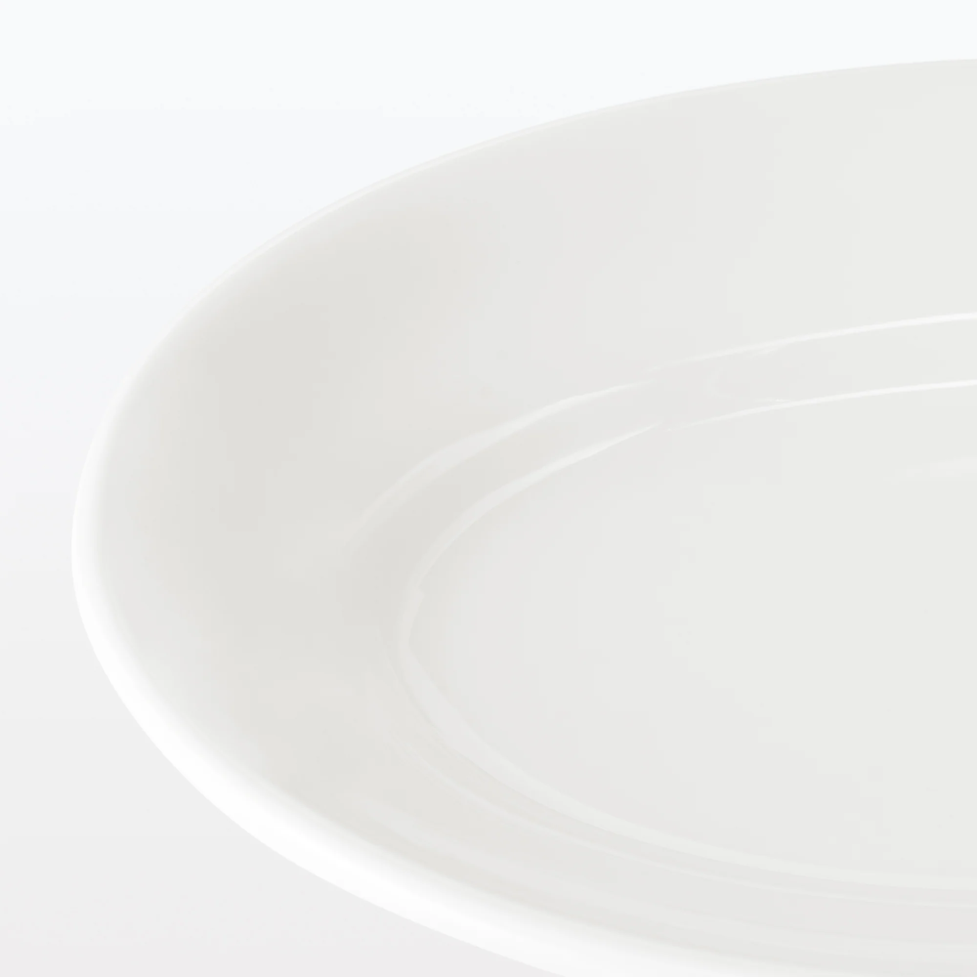 Porcelain Rimmed Oval Plate Small - White - Image 5