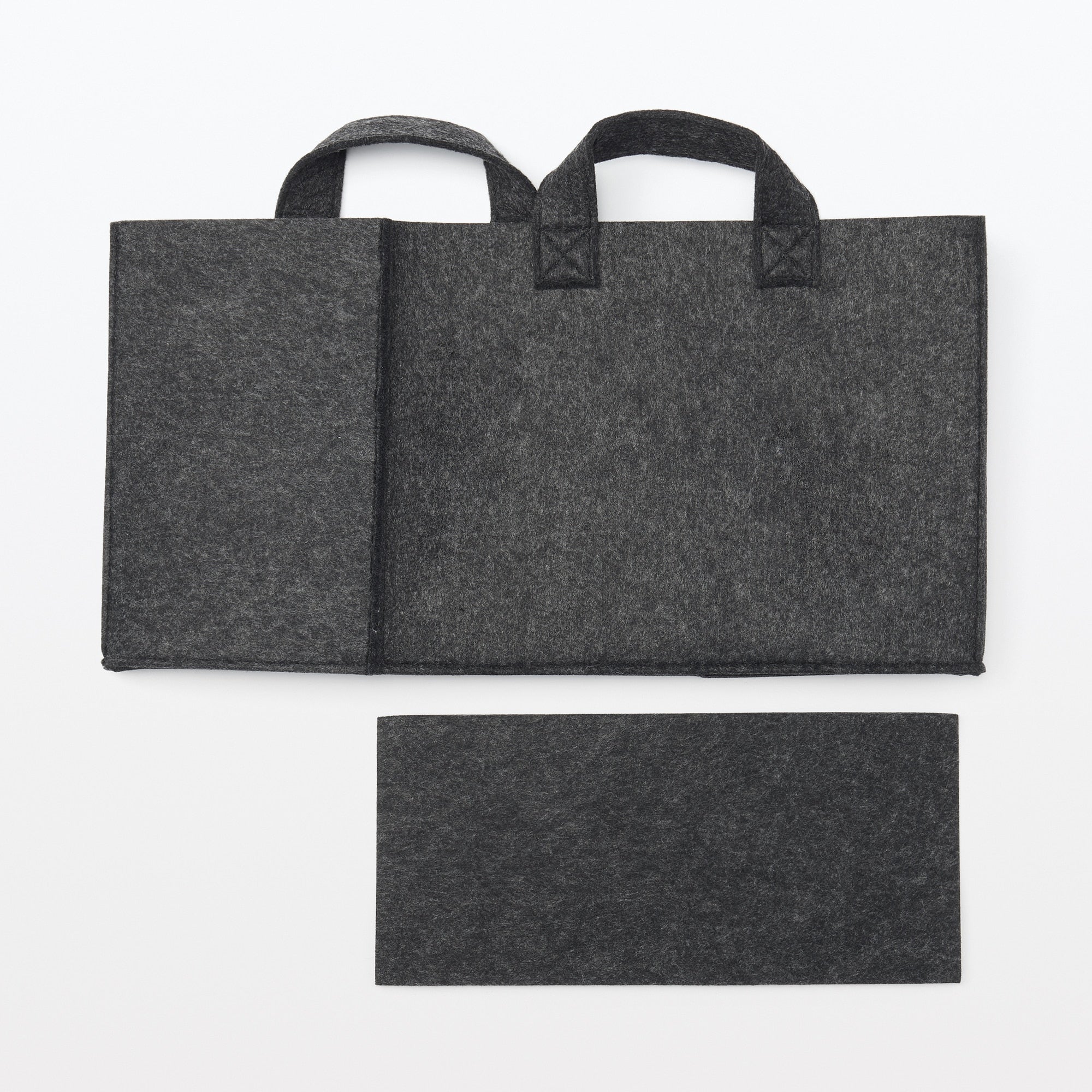 Portable Felt File Box - Dark Grey - Wide - Image 5