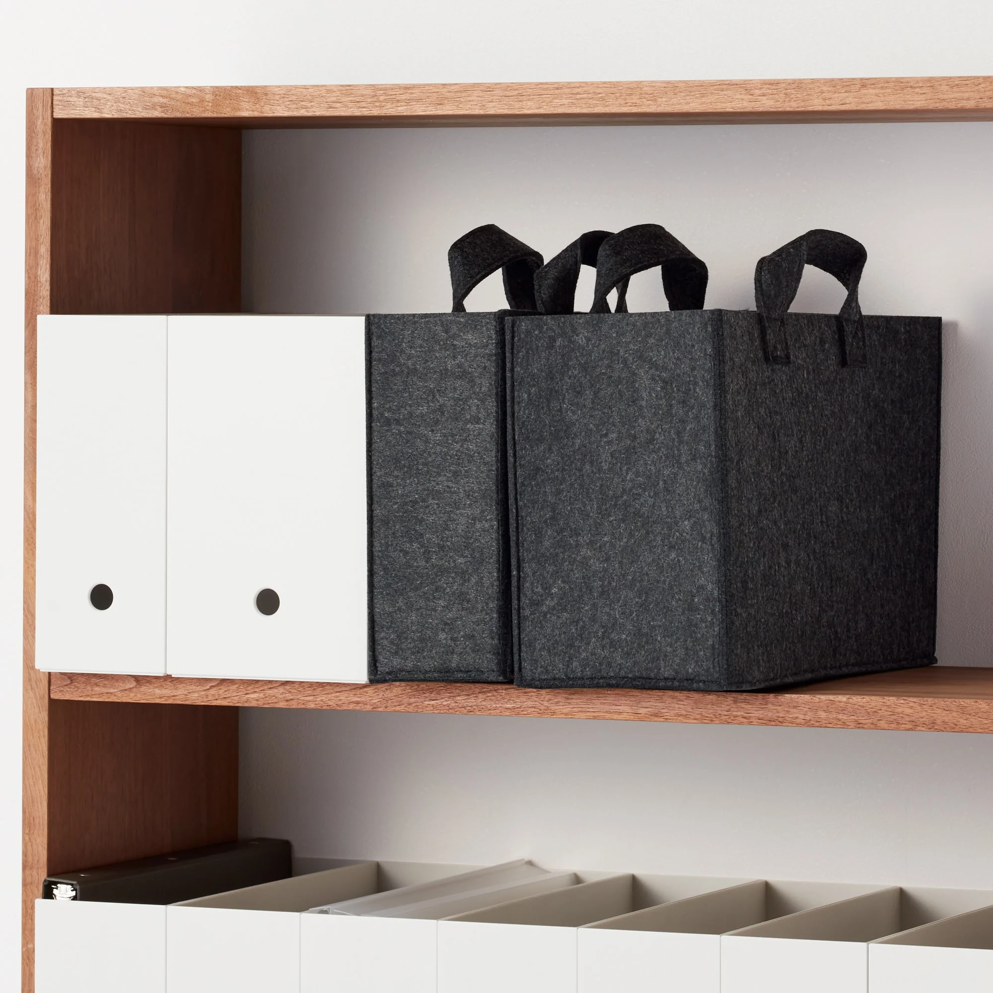 Portable Felt File Box - Dark Grey - Wide - Image 8