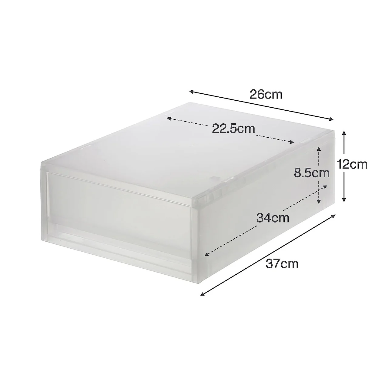 Polypropylene Storage Case Drawer Shallow (W26 x D37 x H12 cm) - Image 5