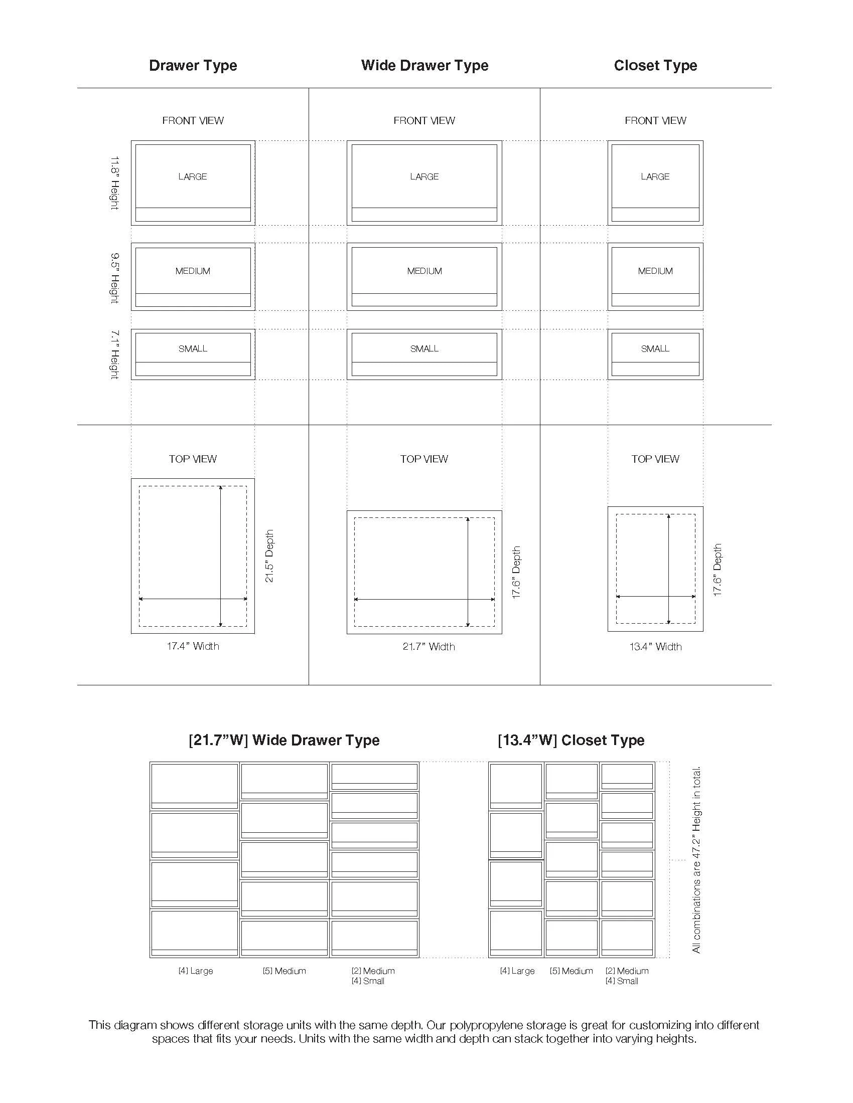 Polypropylene Storage Closet Drawer (W44 x D55 cm) - Image 14