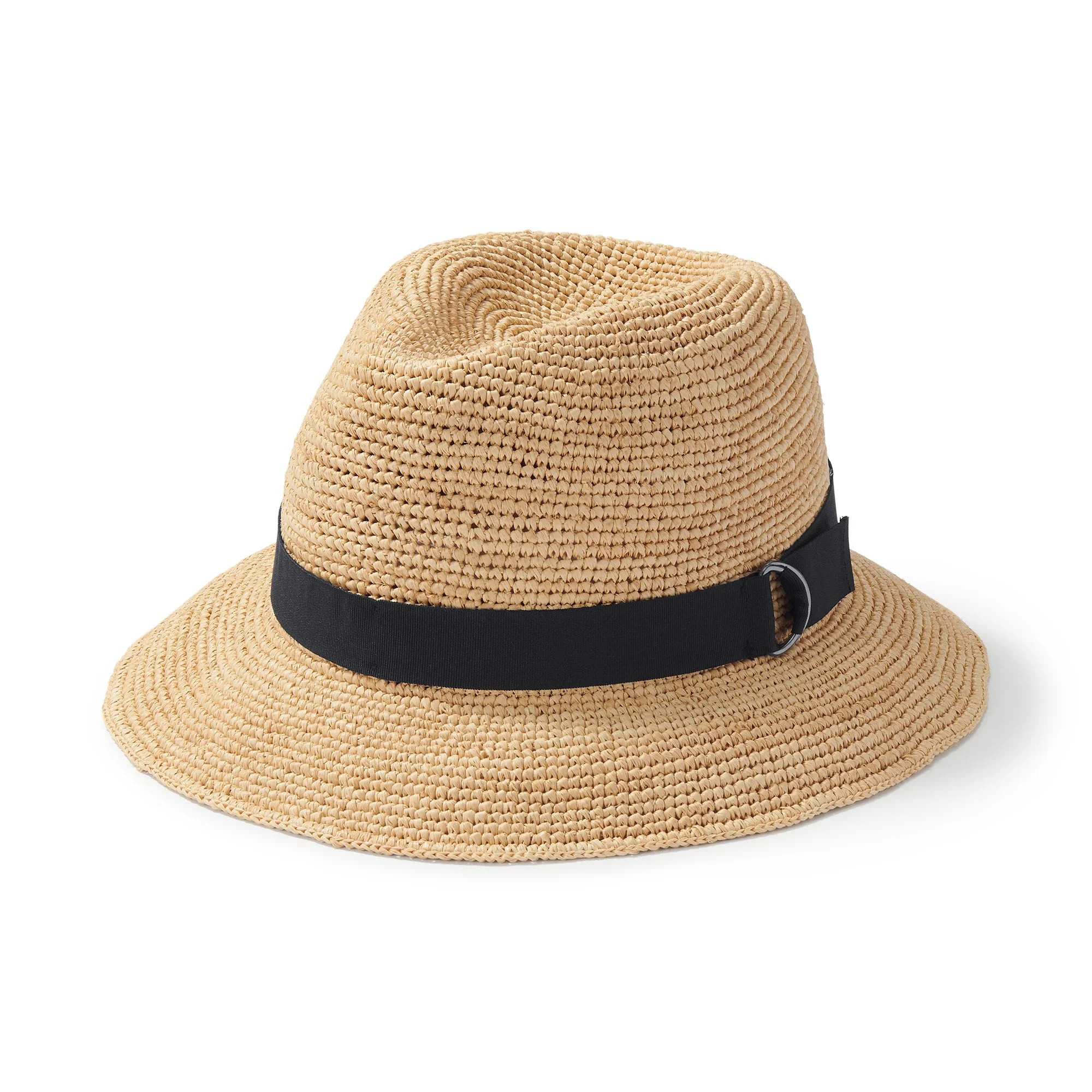 Raffia Foldable Fedora Hat - Image 2