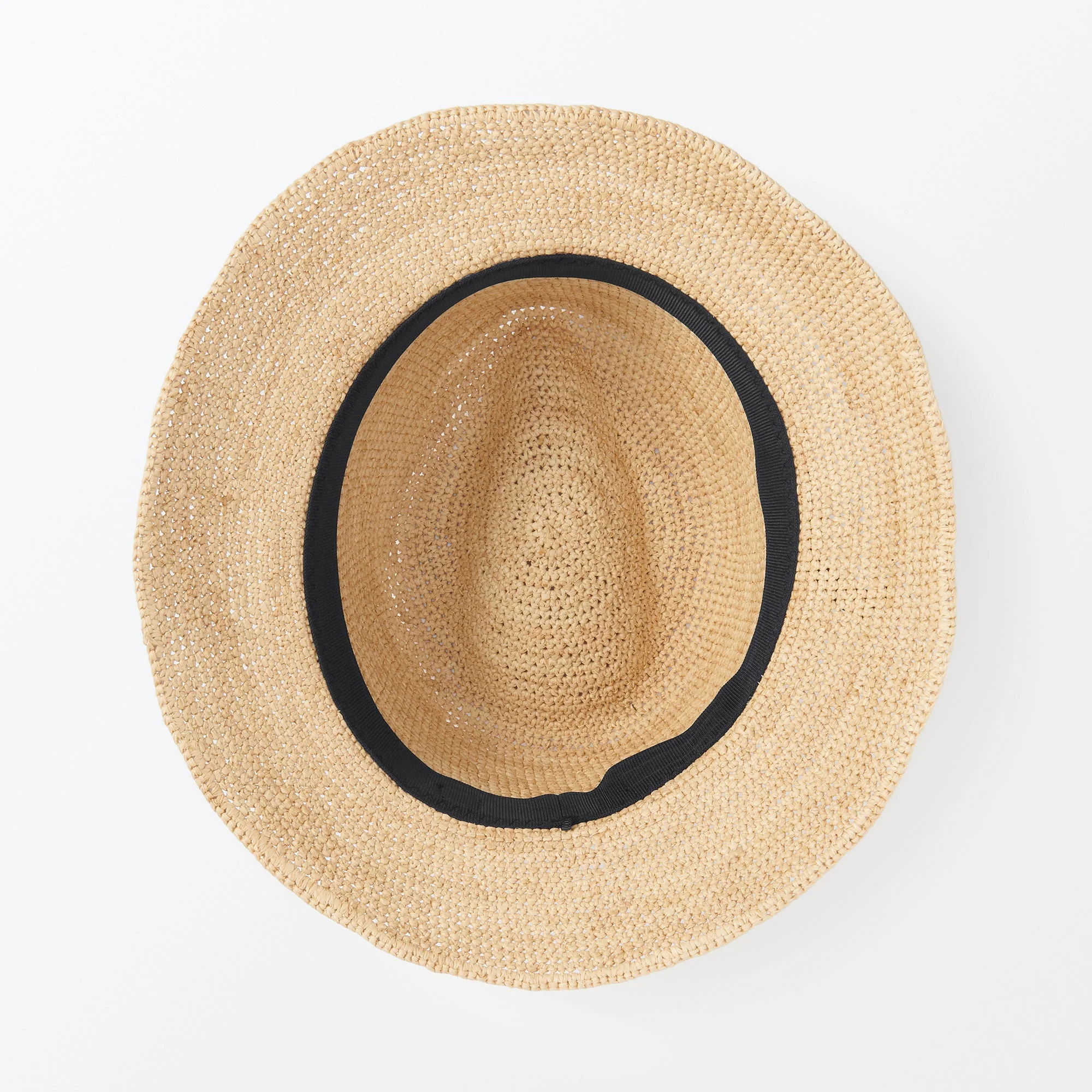 Raffia Foldable Fedora Hat - Image 3