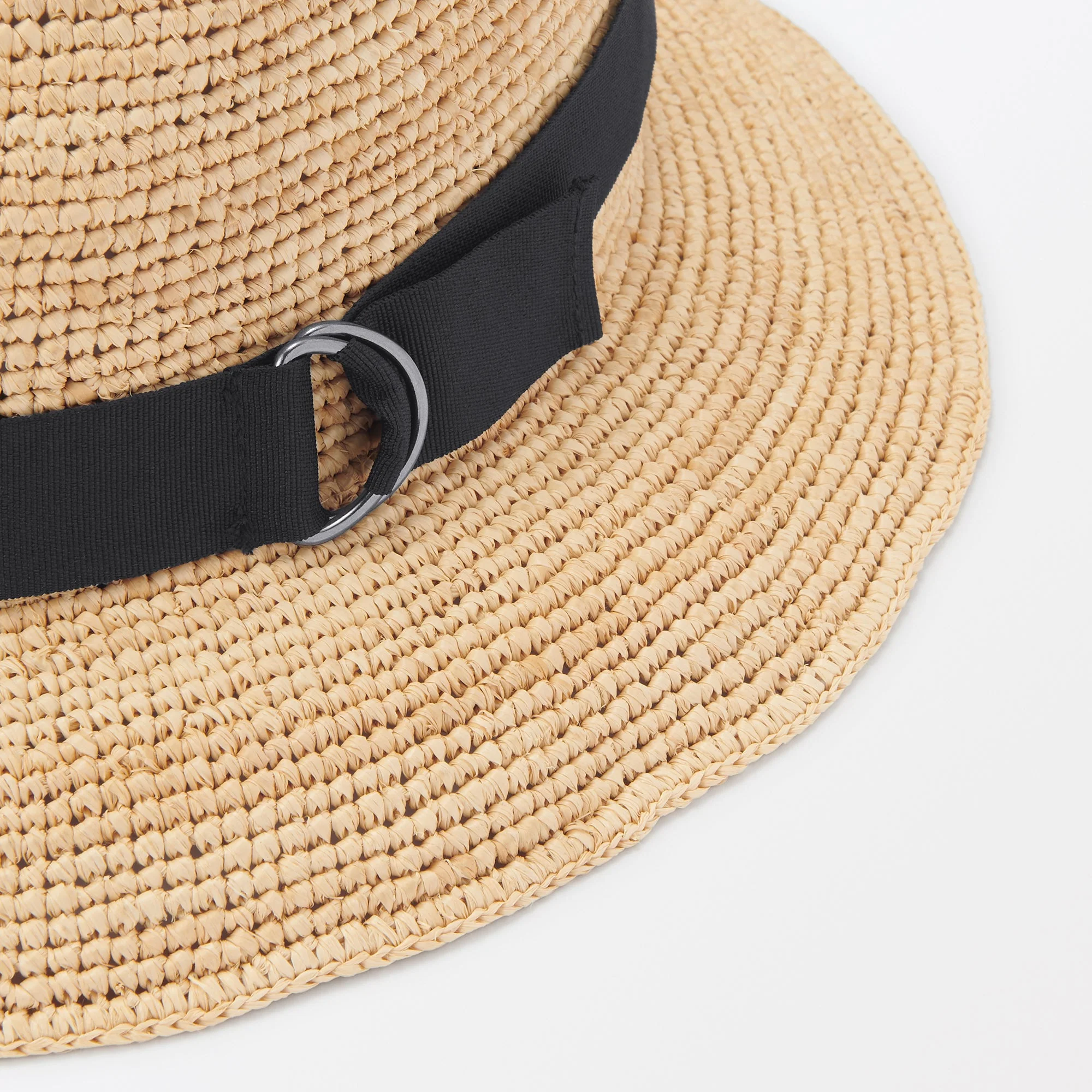 Raffia Foldable Fedora Hat - Image 5