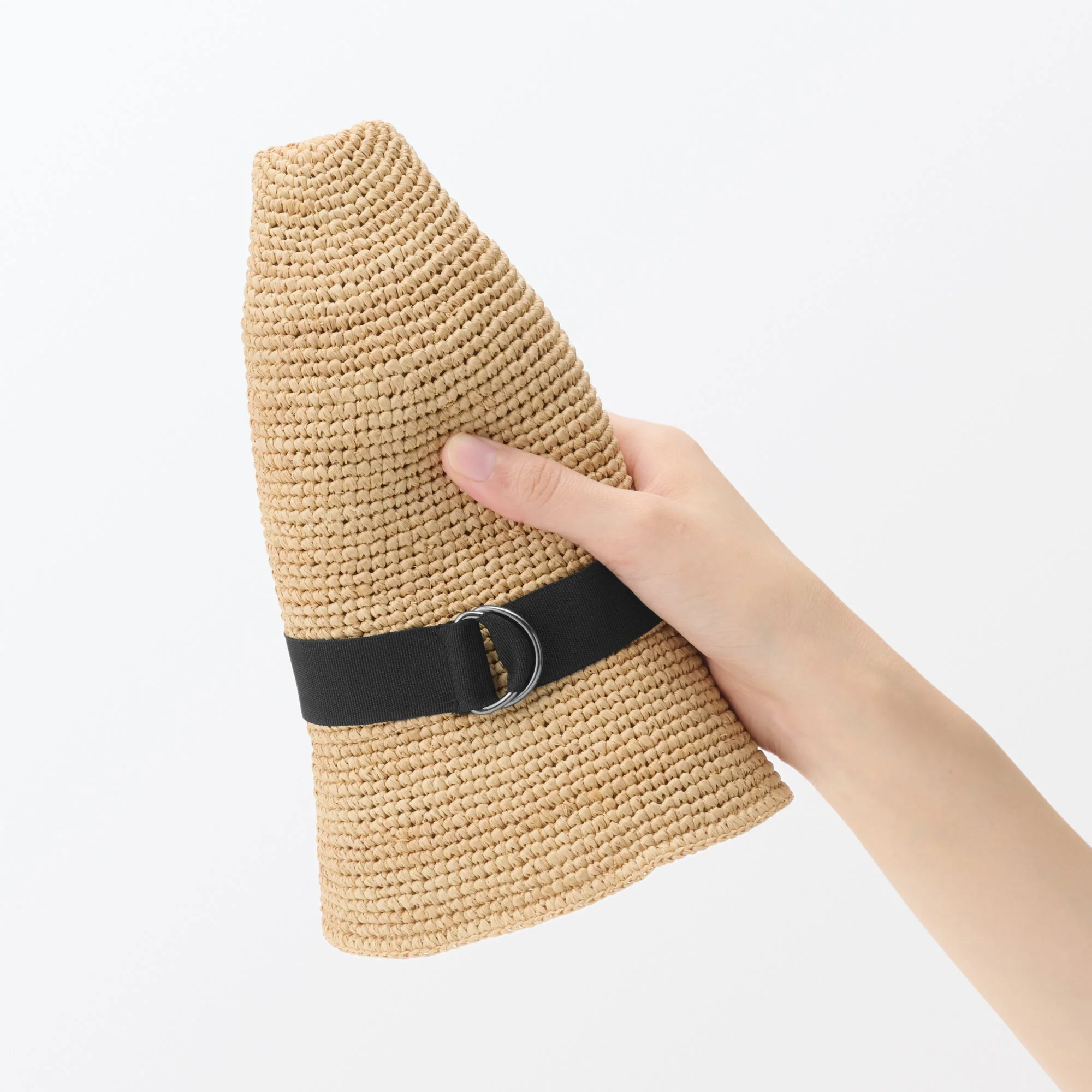 Raffia Foldable Fedora Hat - Image 7