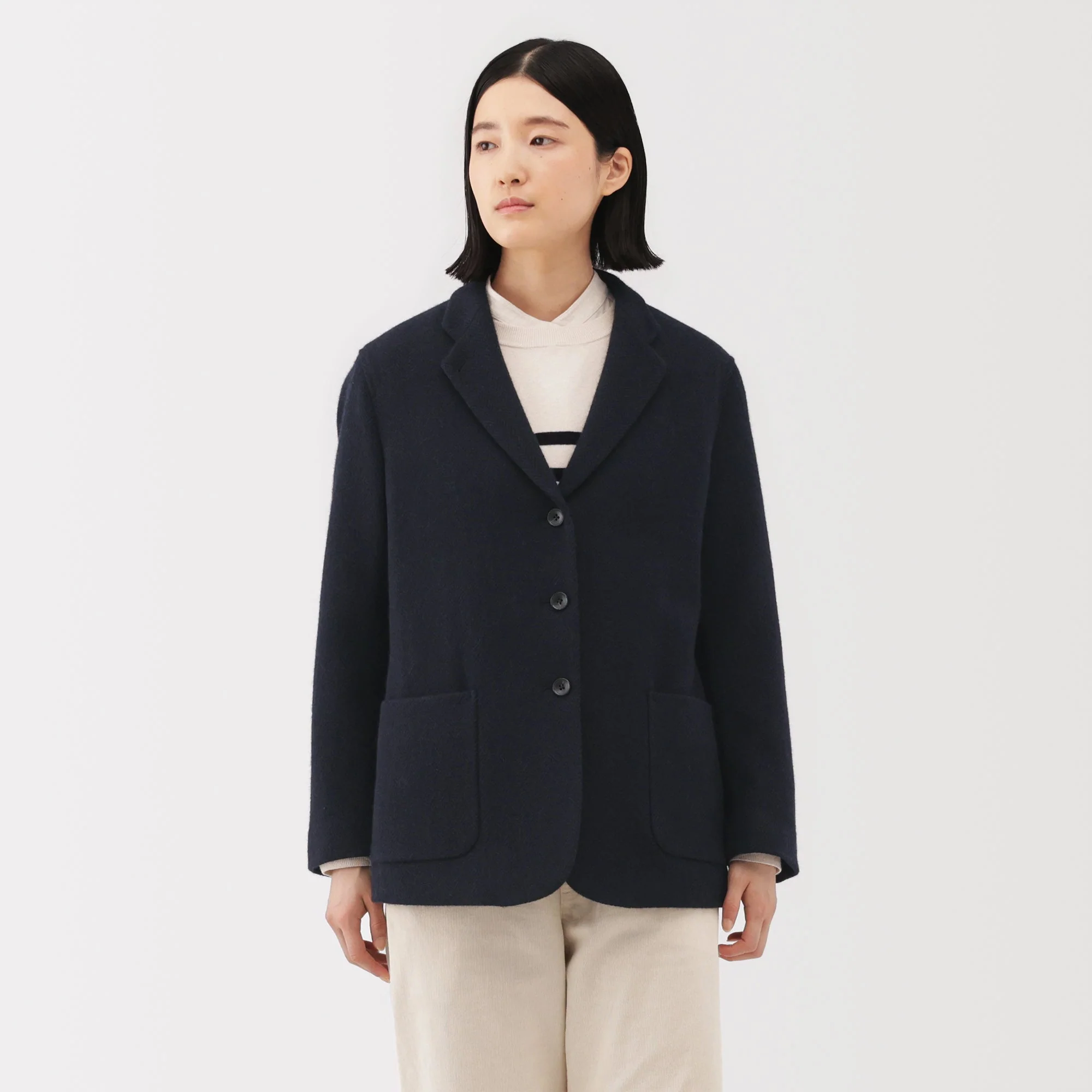 Reclaimed Wool Blend Tweed Jacket - Image 3
