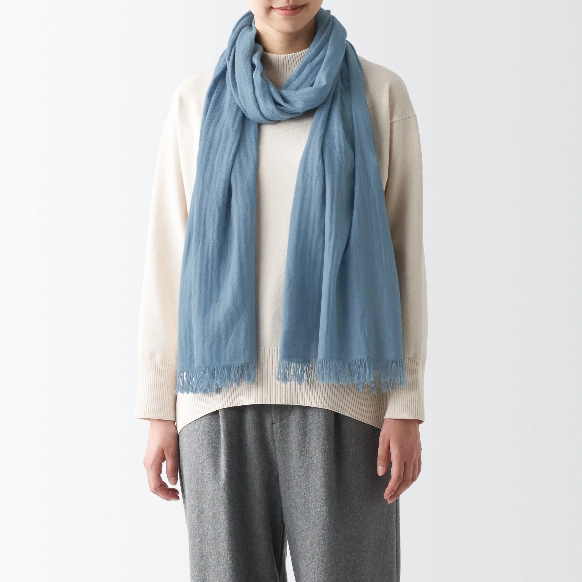 Recycled Polyester Cotton Blend Large Stole - Image 3